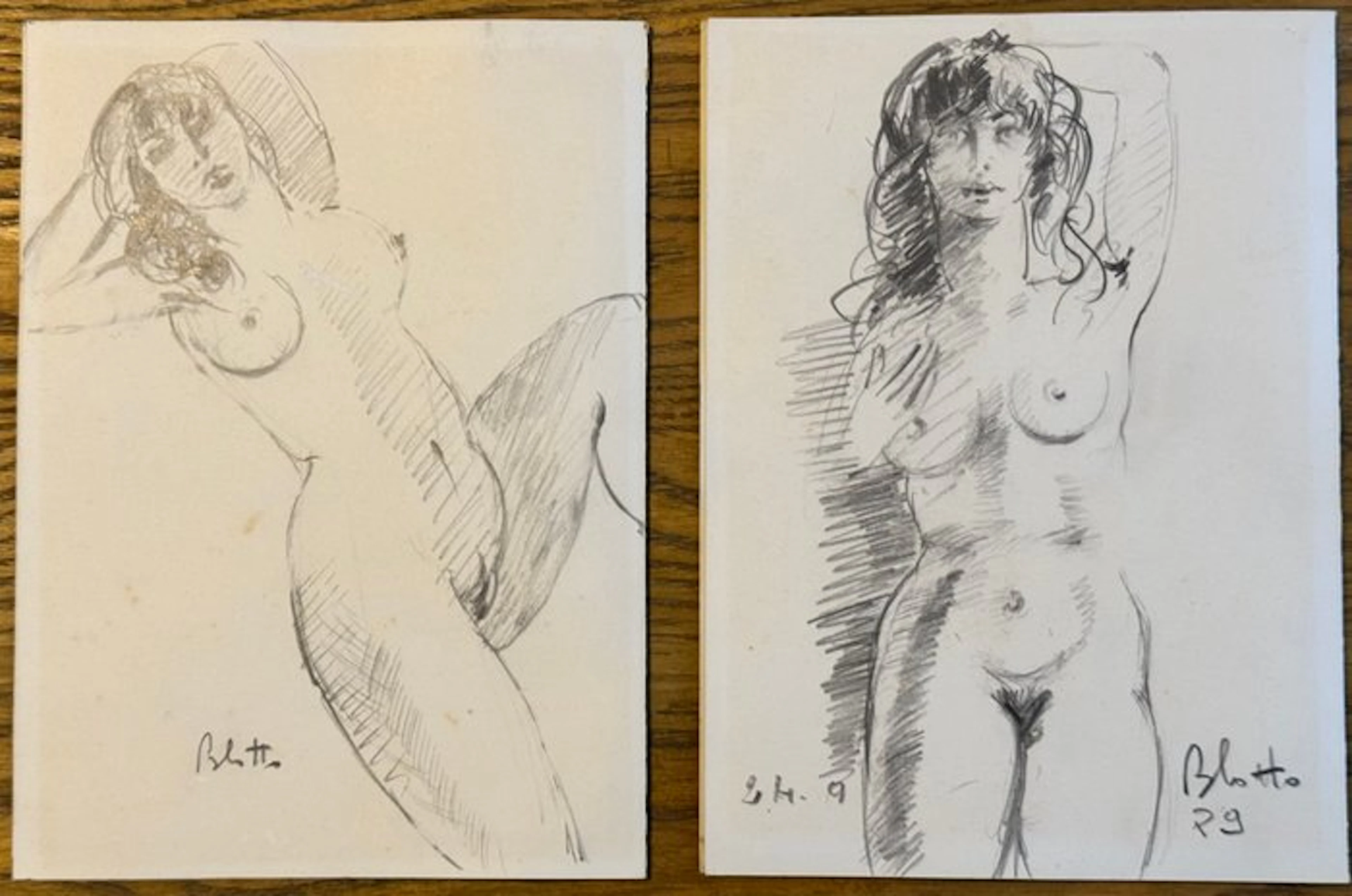 Luciano Blotto (1920-1986) - Due nudi femminili