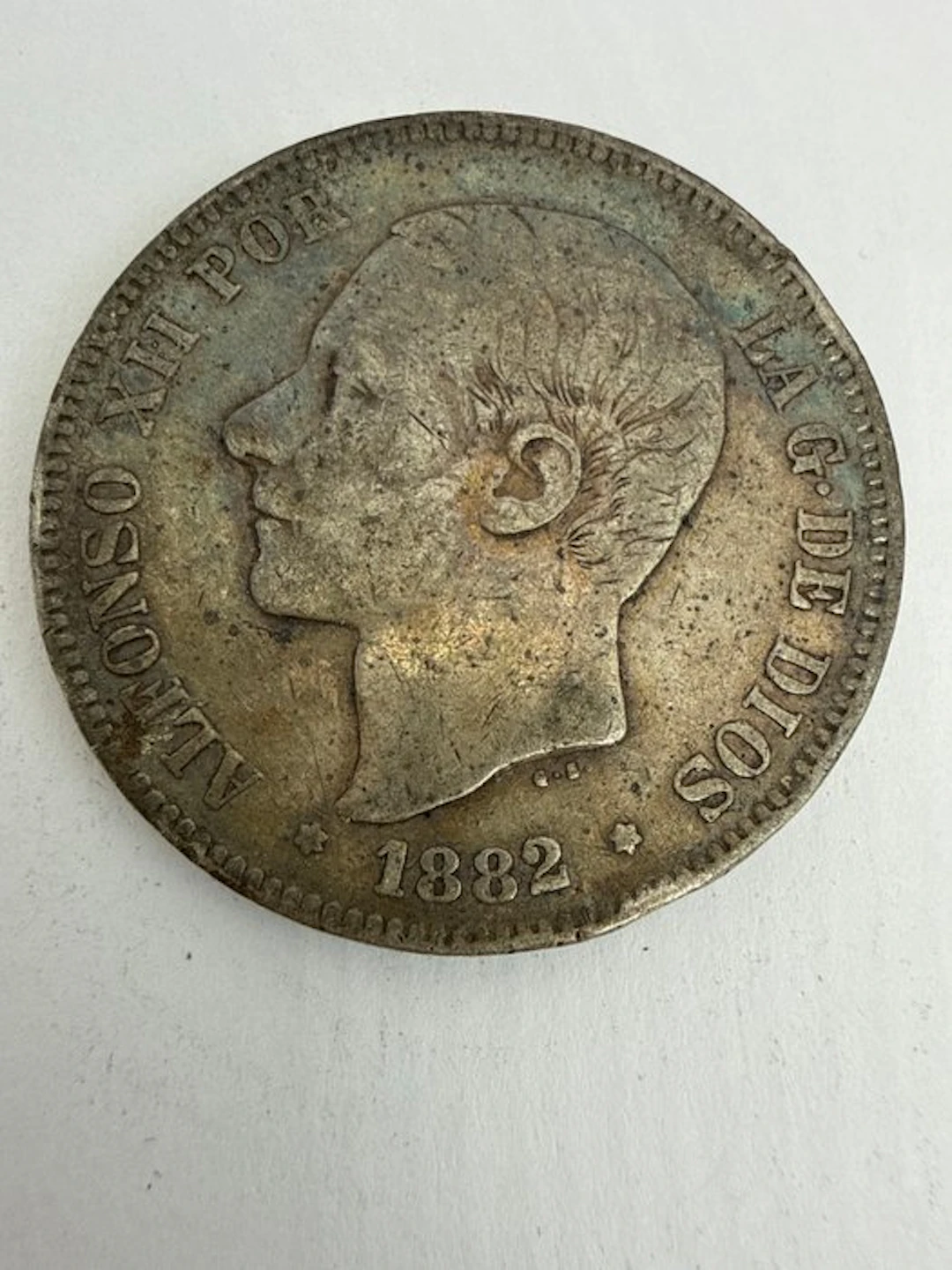 Spain. Alfonso XII. 5 Pesetas 1882 (No reserve price)