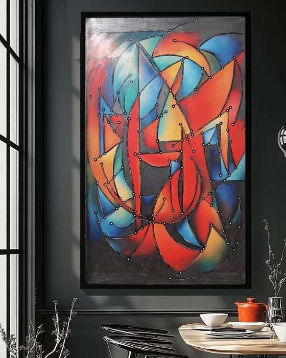 Ksavera - Cubism A1455 - abstract painting on XXL canvas
