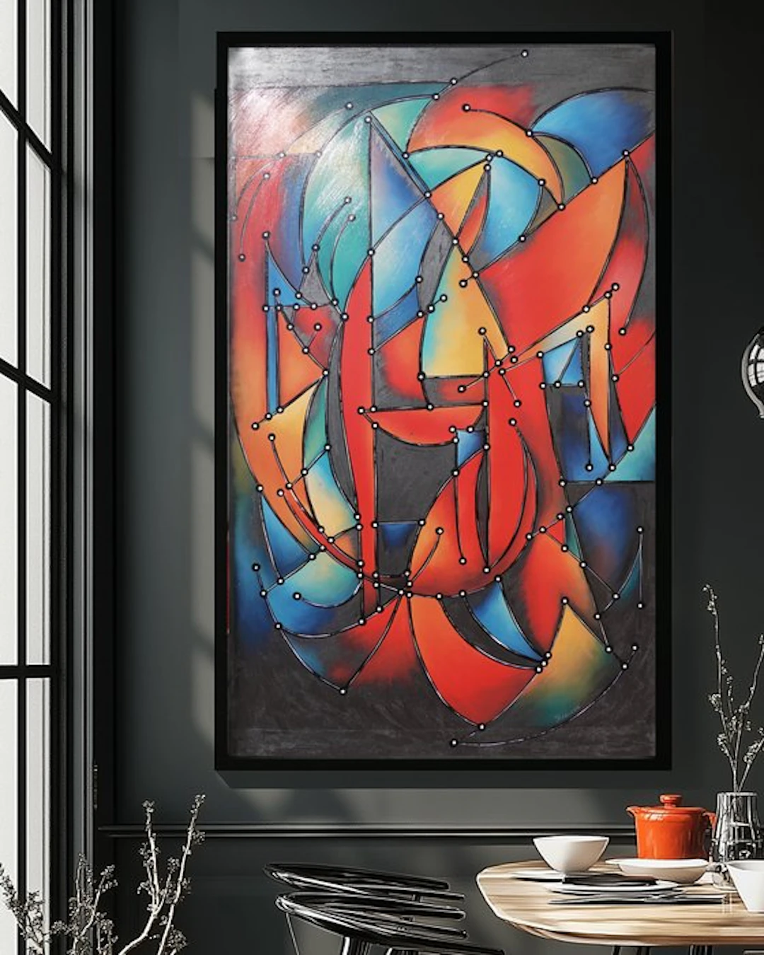 Ksavera - Cubism A1455 - abstract painting on XXL canvas