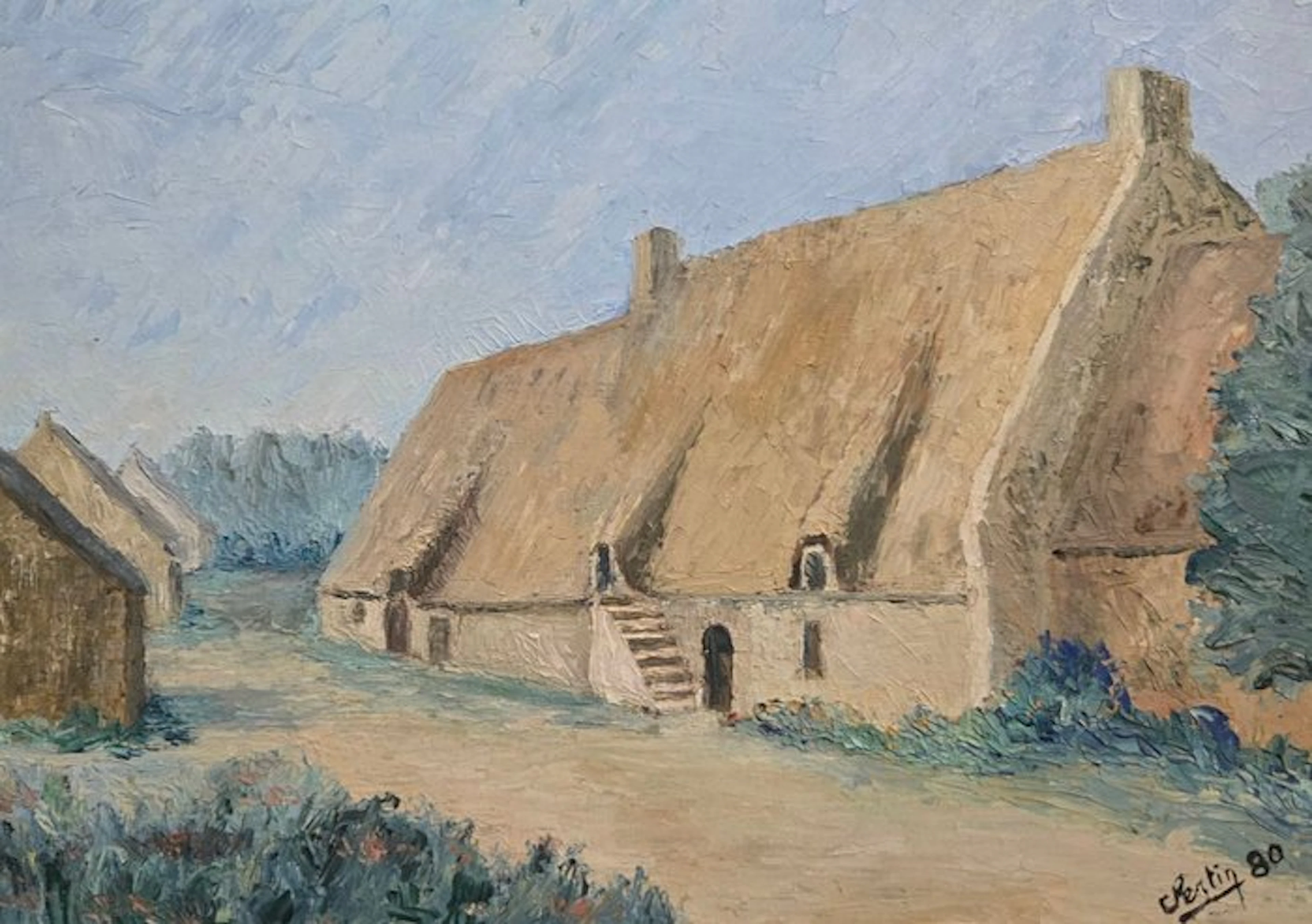 French School (XX) - Chaumière en brière