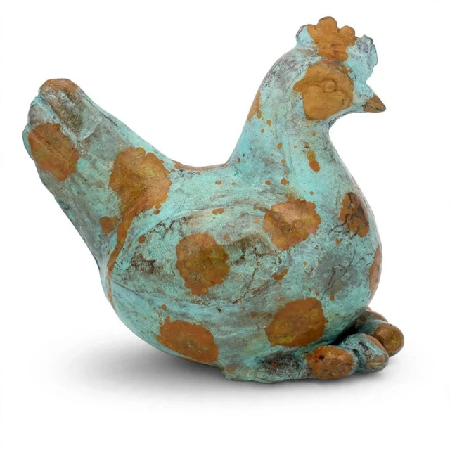 Abdoulaye Derme - Sculpture, Poule aux Œufs - 16 cm - Bronze