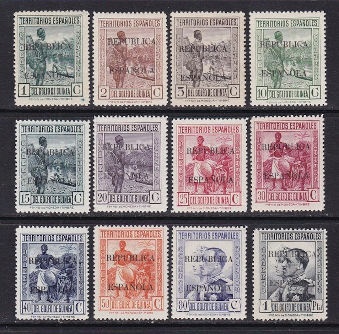 Spanish Guinea 1931 - 1931 Varieties - Edifil 216/227 - Short Series - MNH