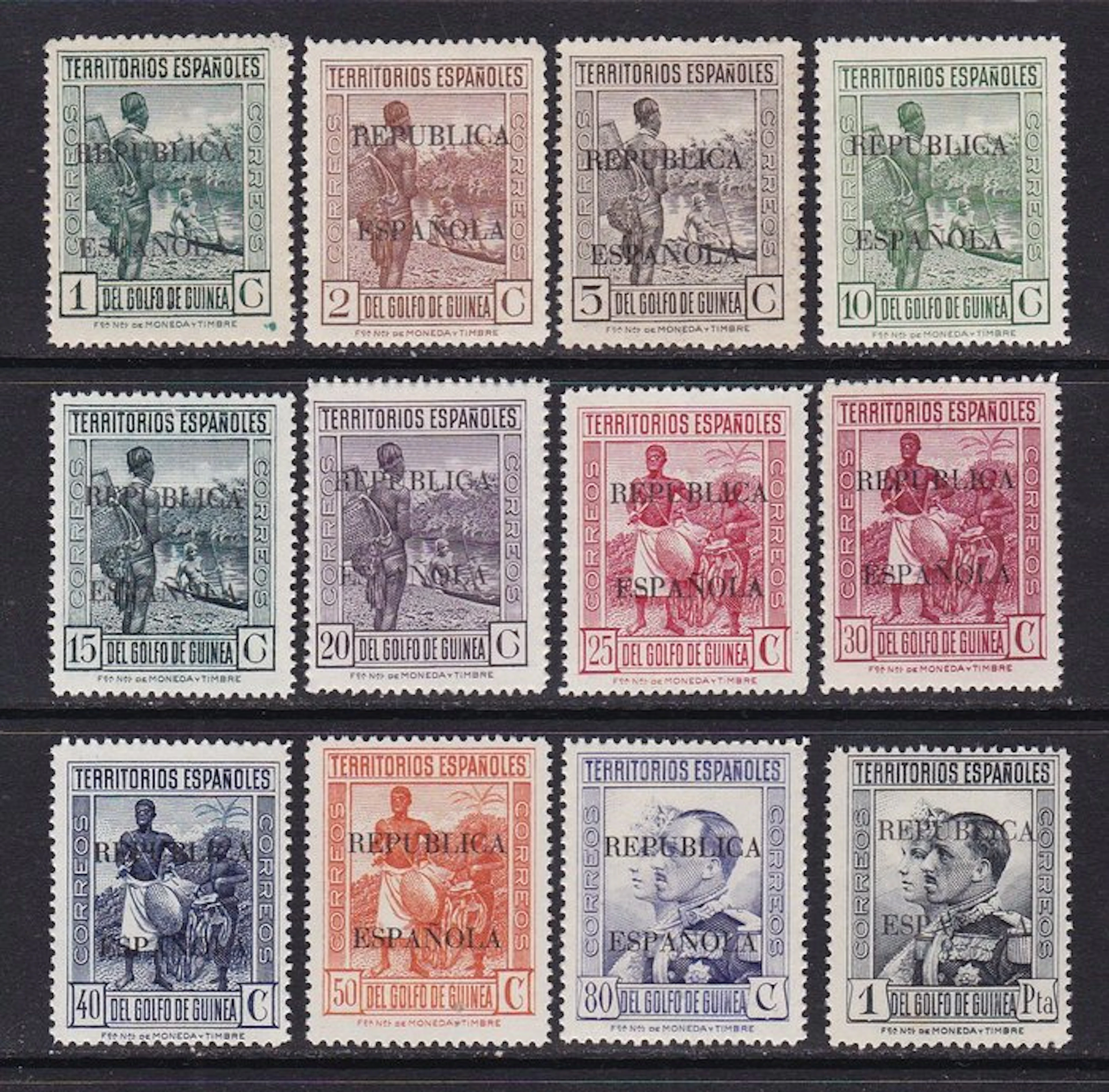 Spanish Guinea 1931 - 1931 Varieties - Edifil 216/227 - Short Series - MNH