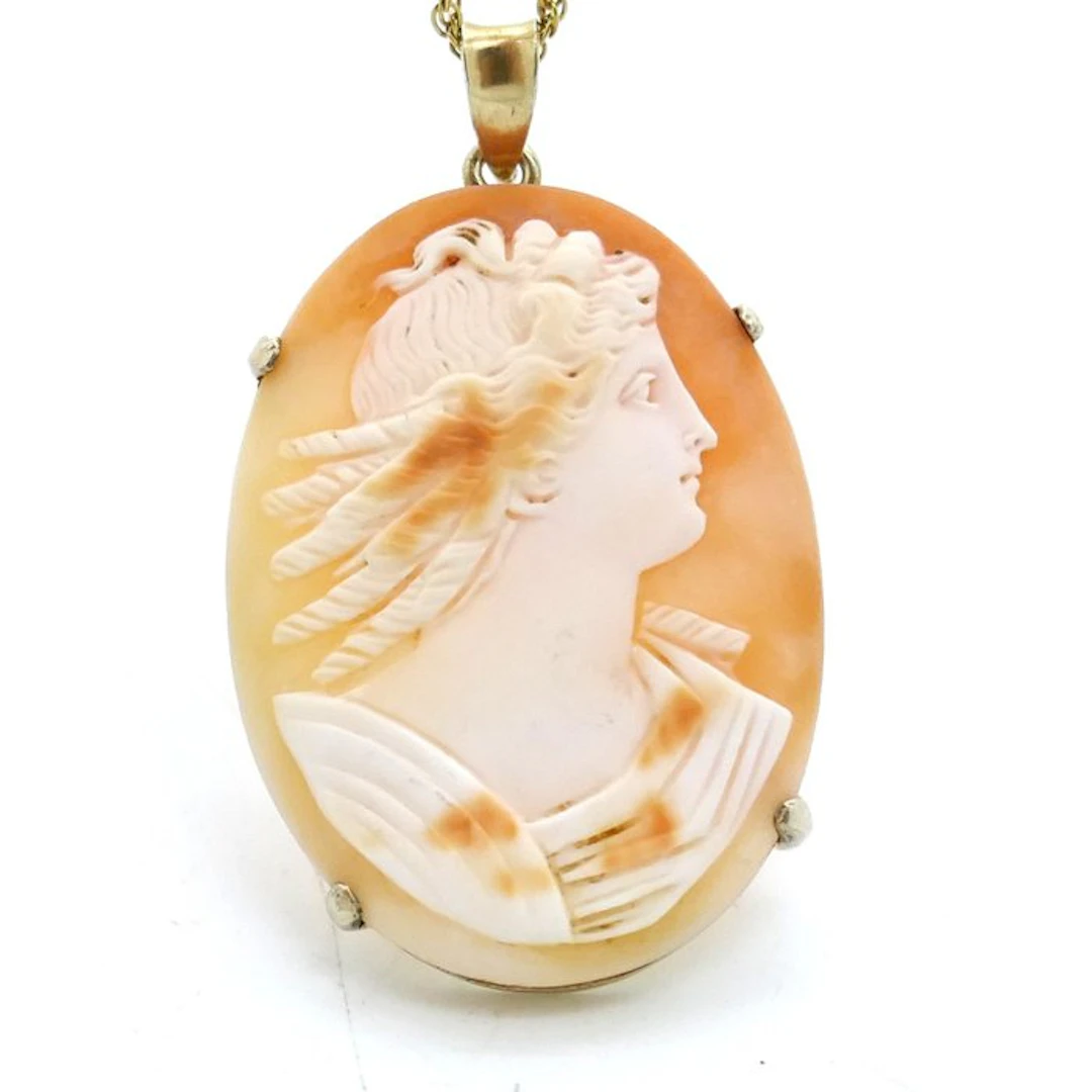 No reserve price - Necklace with pendant Silver, Gold-plated