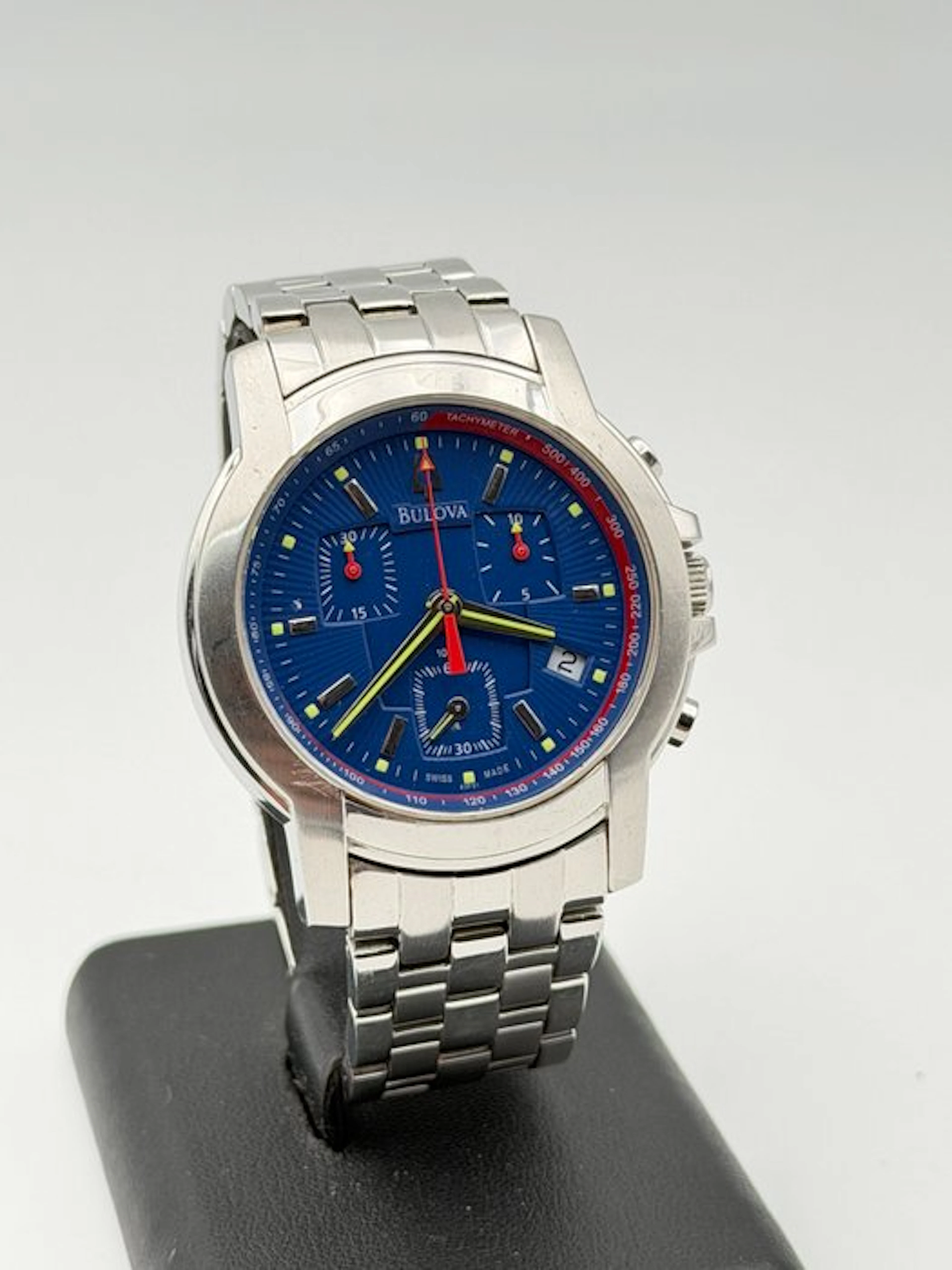 Bulova - chronograph swiss made blue - No reserve price...