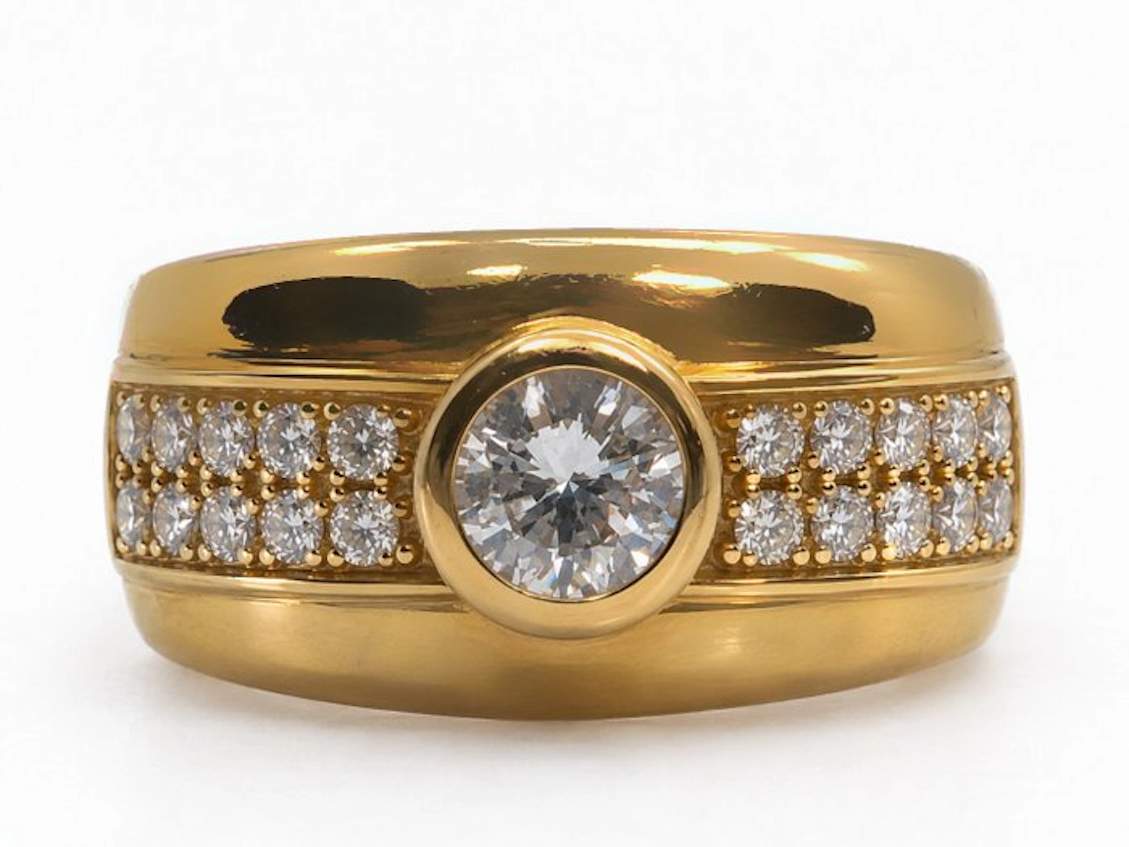 Ring - 18 kt. Yellow gold Diamond (Natural) - Diamond