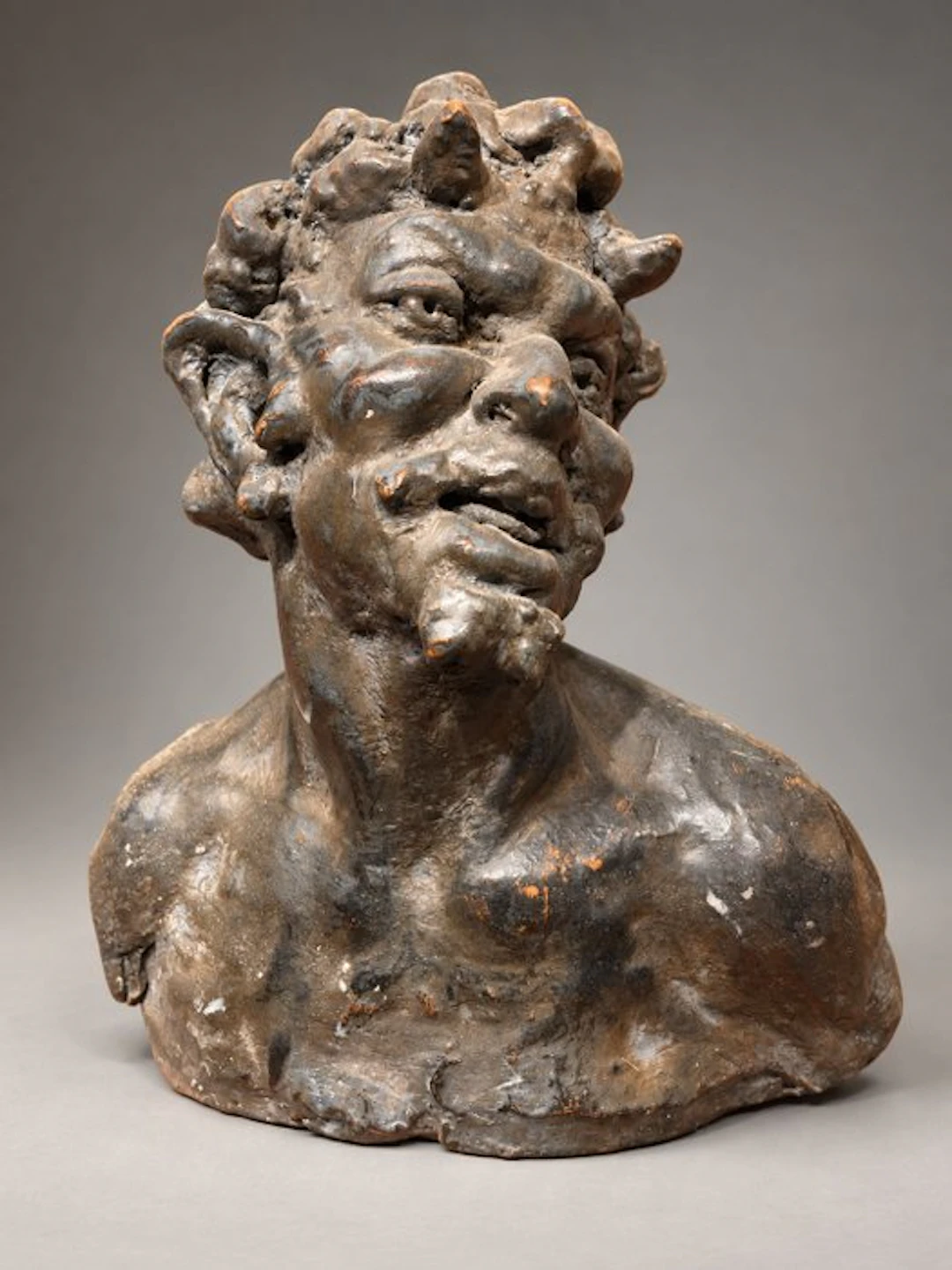 Sculpture, Bozzetto satiro - 20 cm - Earthenware
