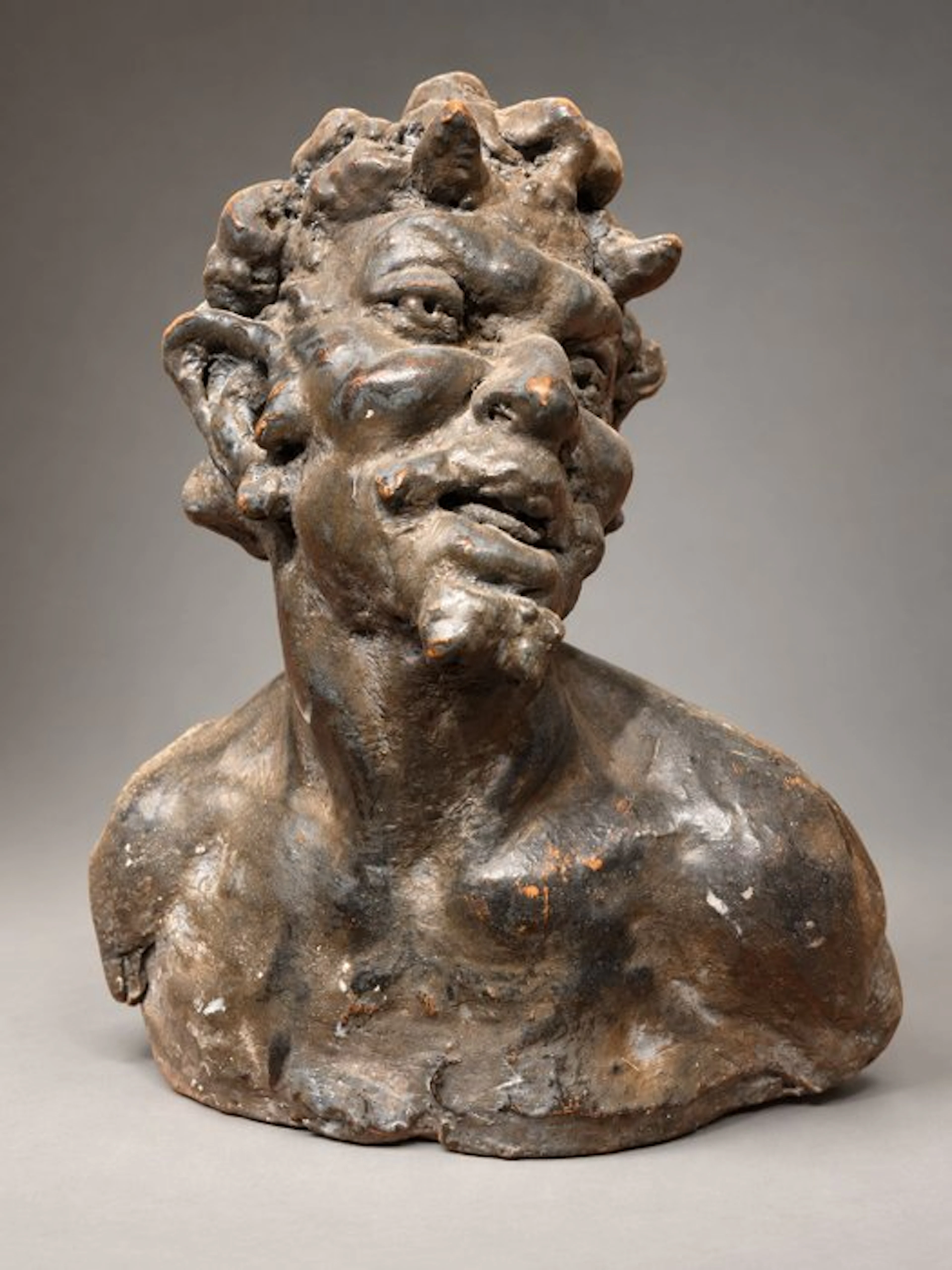 Sculpture, Bozzetto satiro - 20 cm - Earthenware