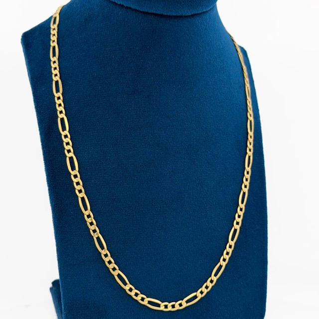 No reserve price - Necklace - 9 kt. Yellow gold - Figaro - 50 cm