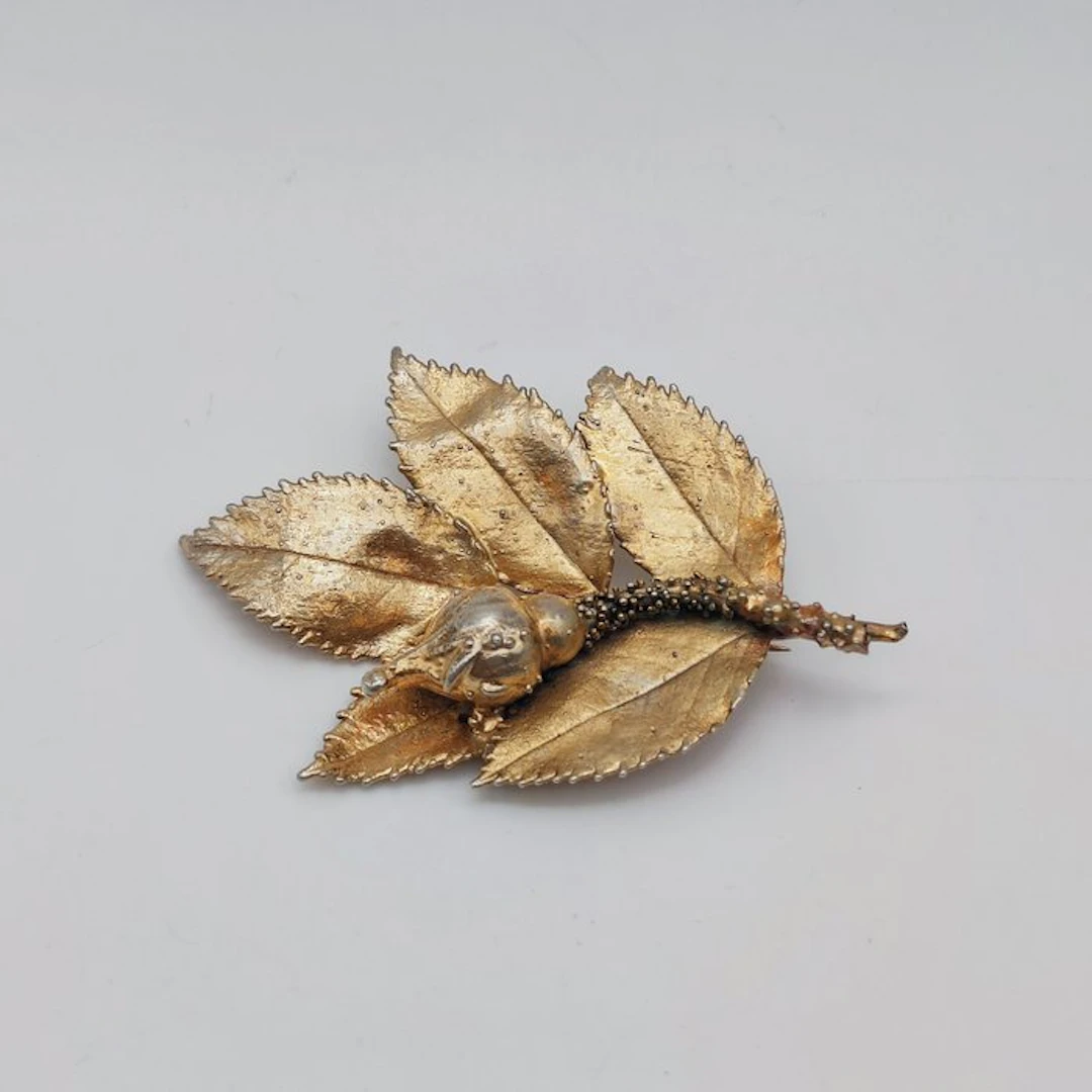 No reserve price - Brooch Silver - Flora Danica - Eggert