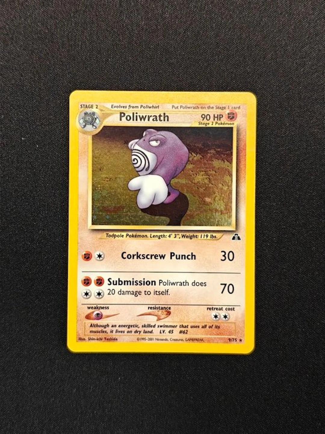 Pokémon - 1 Card - Poliwrath 9 Holo - WOTC - Neo Discovery