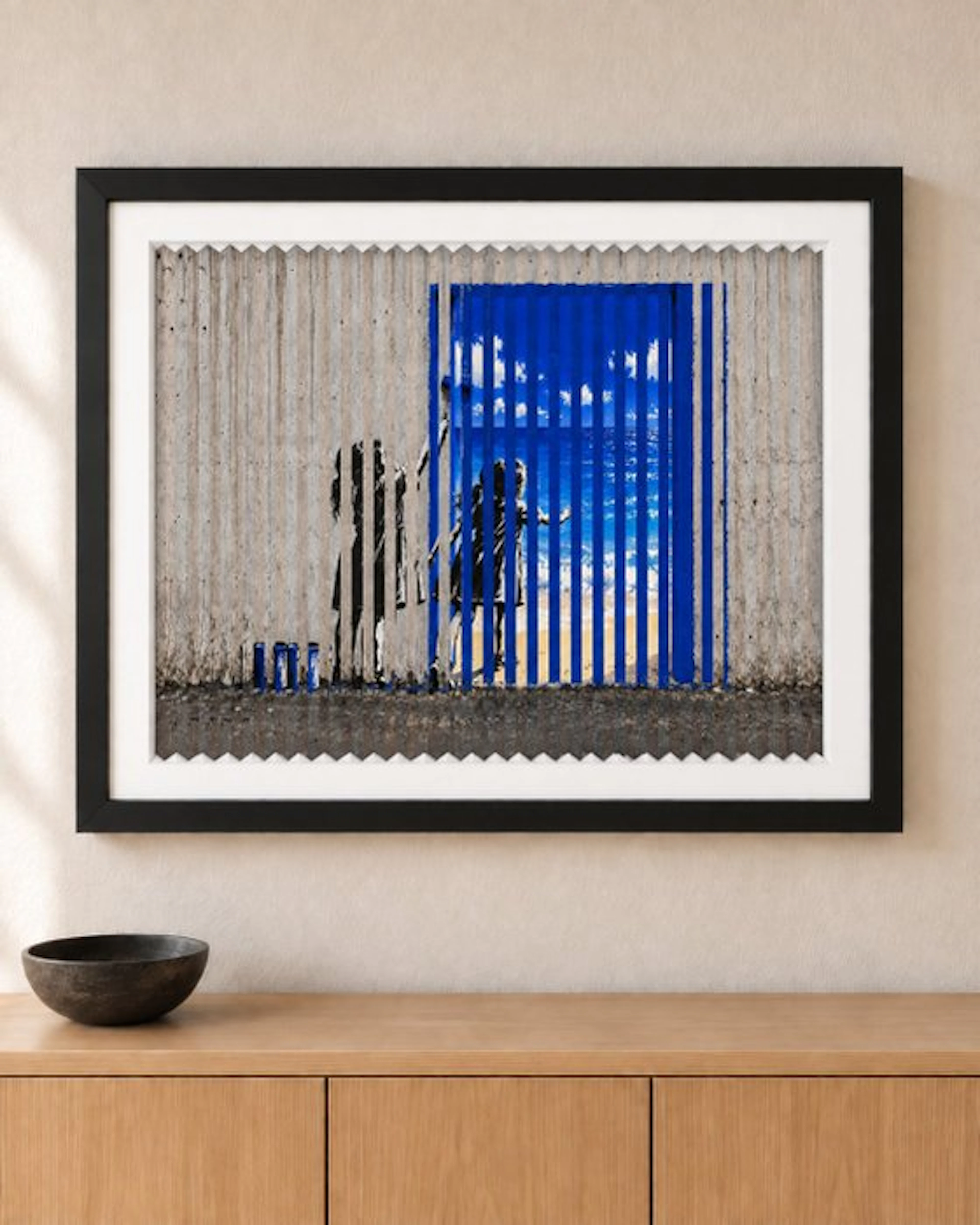 POPLEA - "Banksy Bleu" cinétique 3 en 1