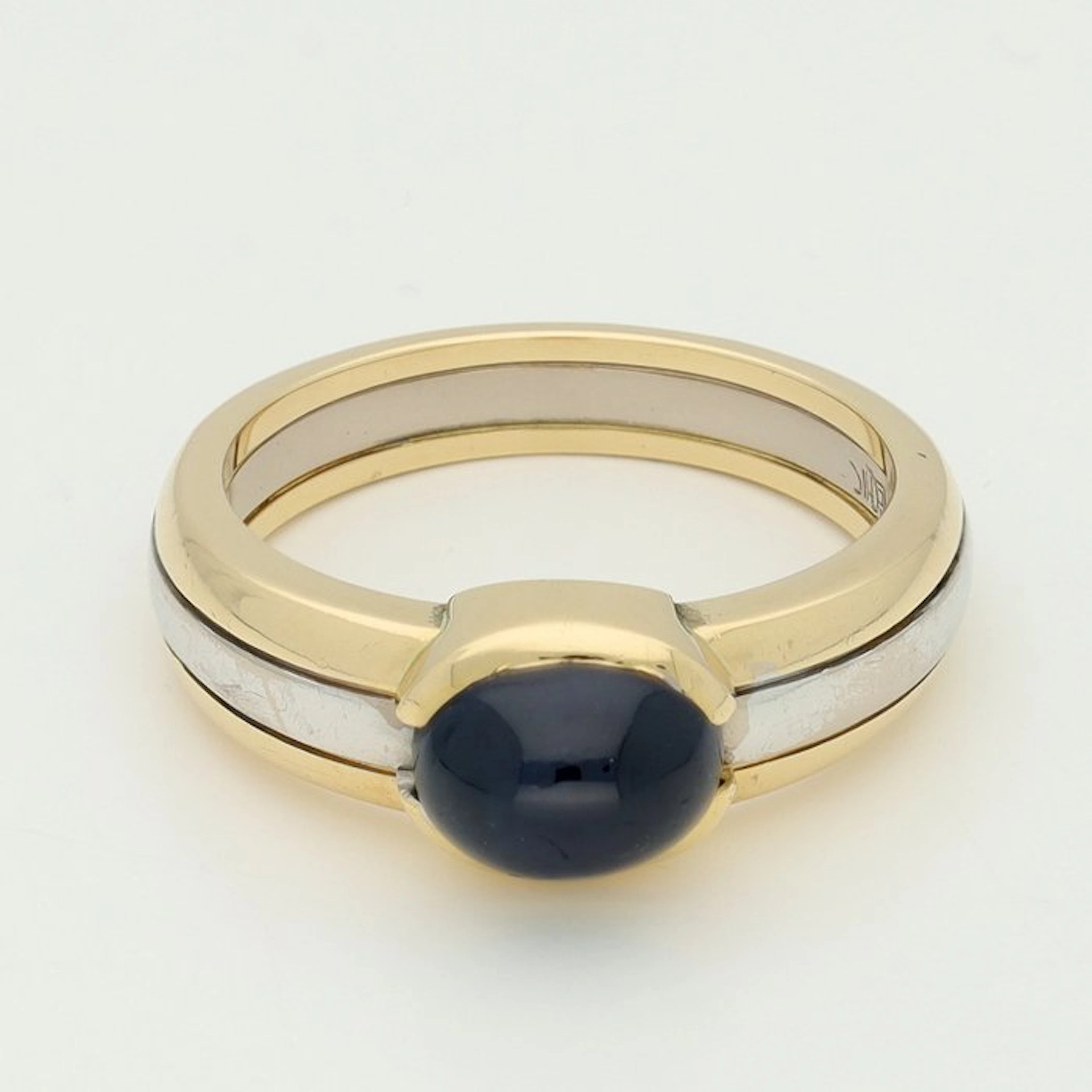 Ring - 18 kt. Yellow gold, White gold - Sapphire