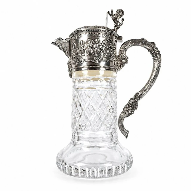 Topazio (attr.) - Decanter - 'Claret jug' - .925 silver