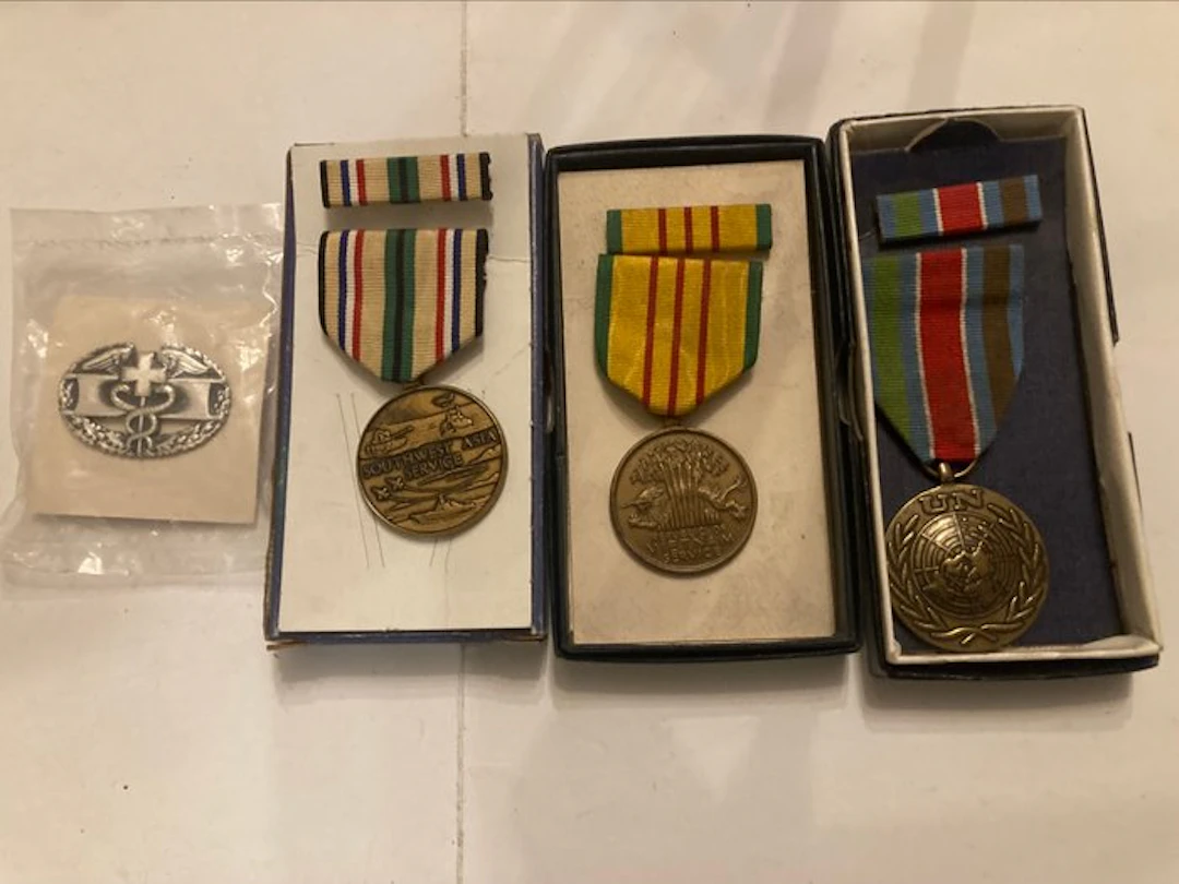 United States - Military medal - 3 American medals with baton and case
