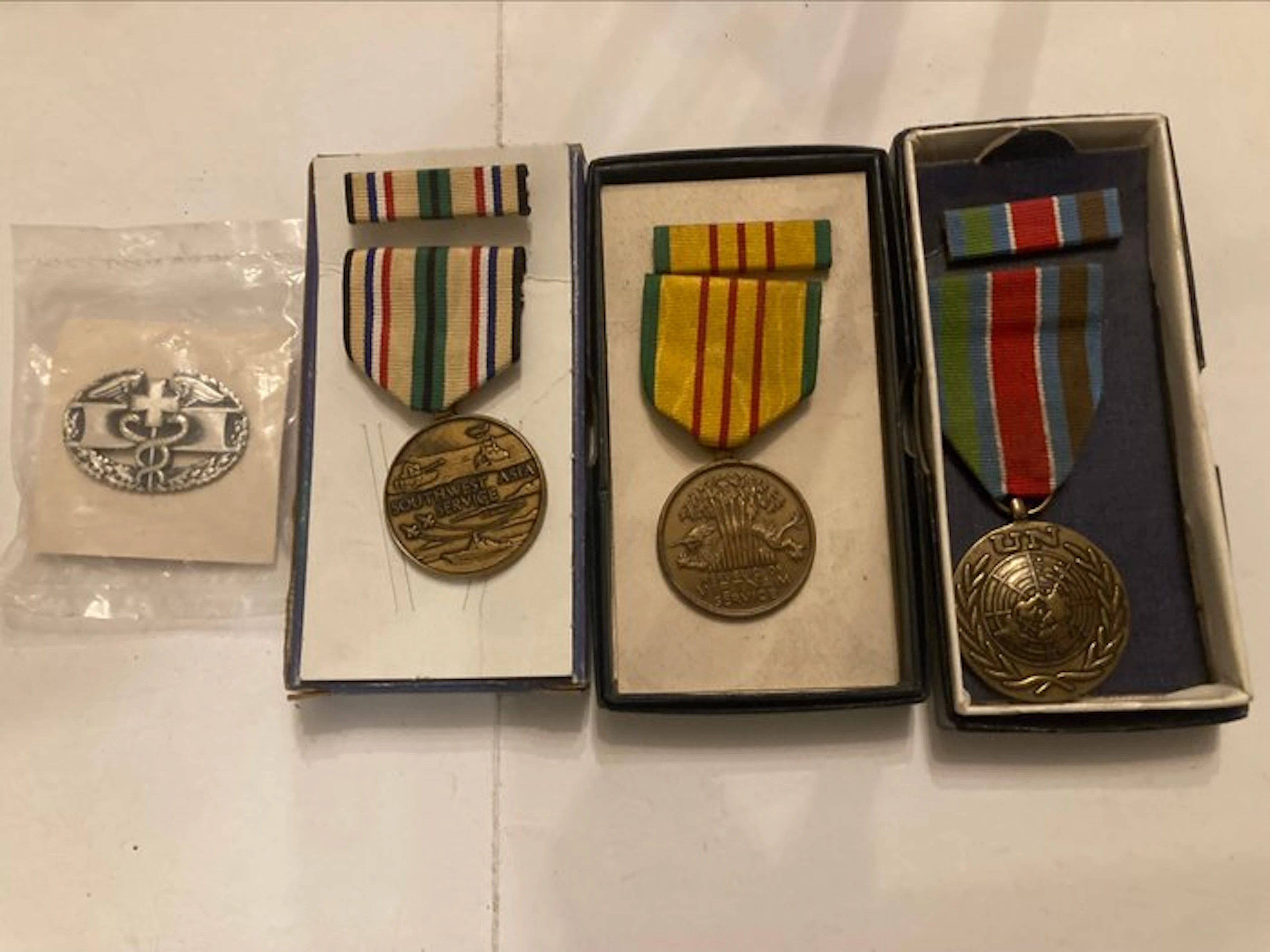 United States - Military medal - 3 American medals with baton and case