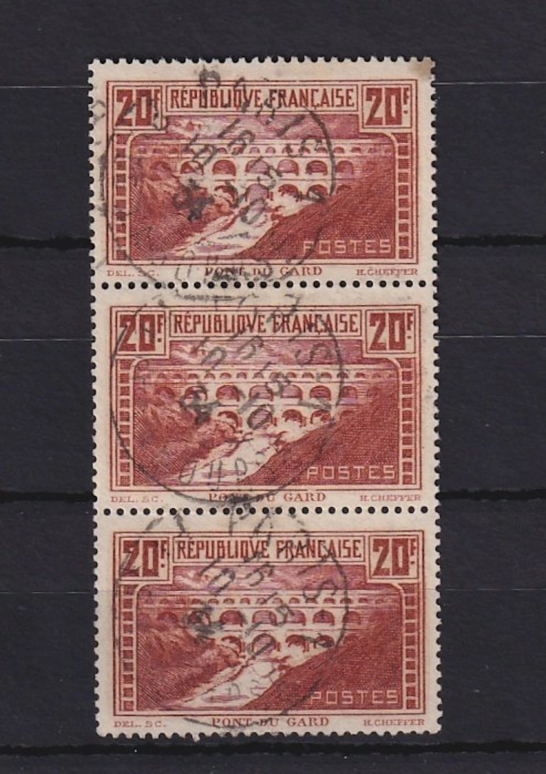 France - rare variété, type IIA et IIB se tenant vert calement - Yvert n°262f
