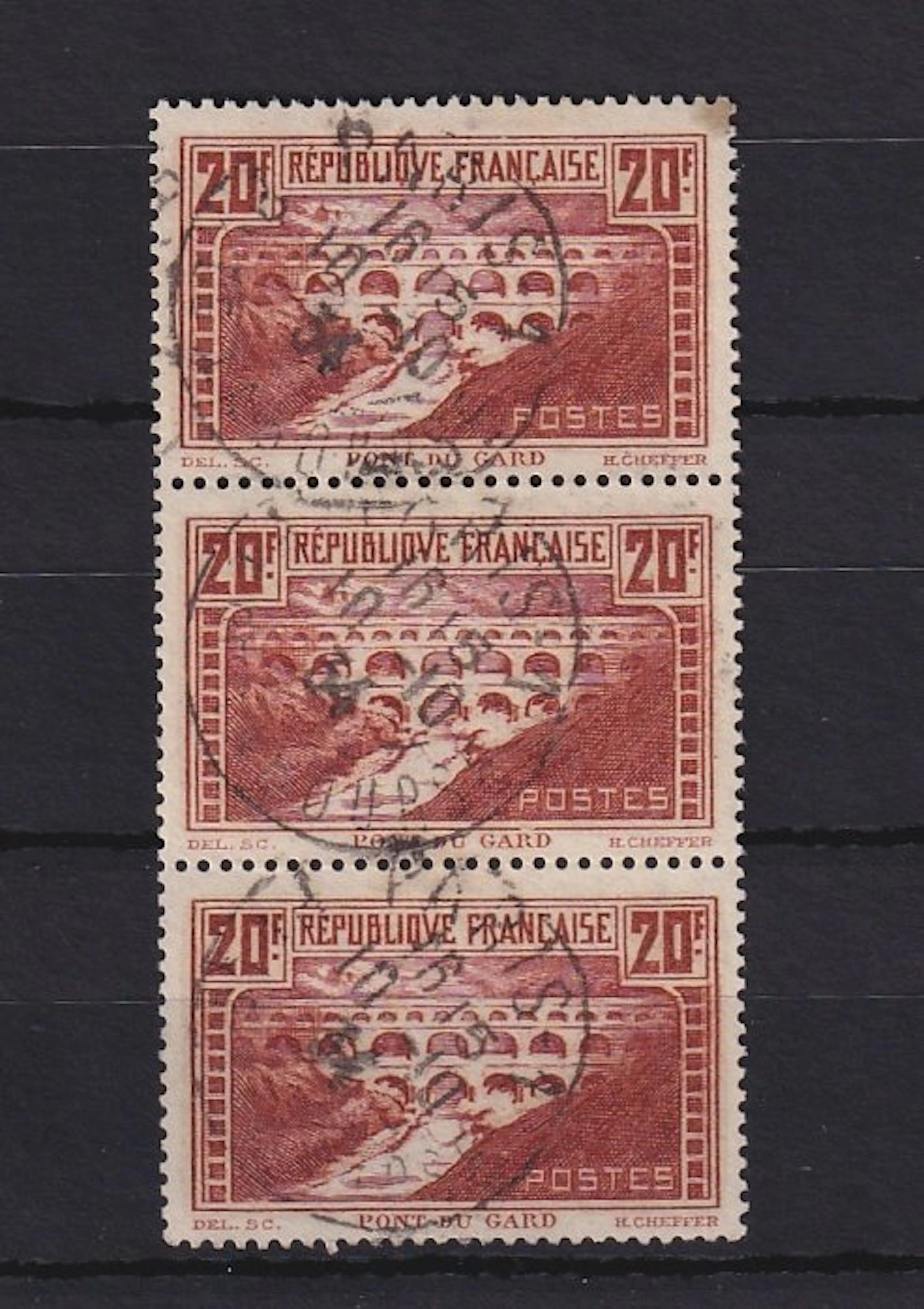 France - rare variété, type IIA et IIB se tenant vert calement - Yvert n°262f