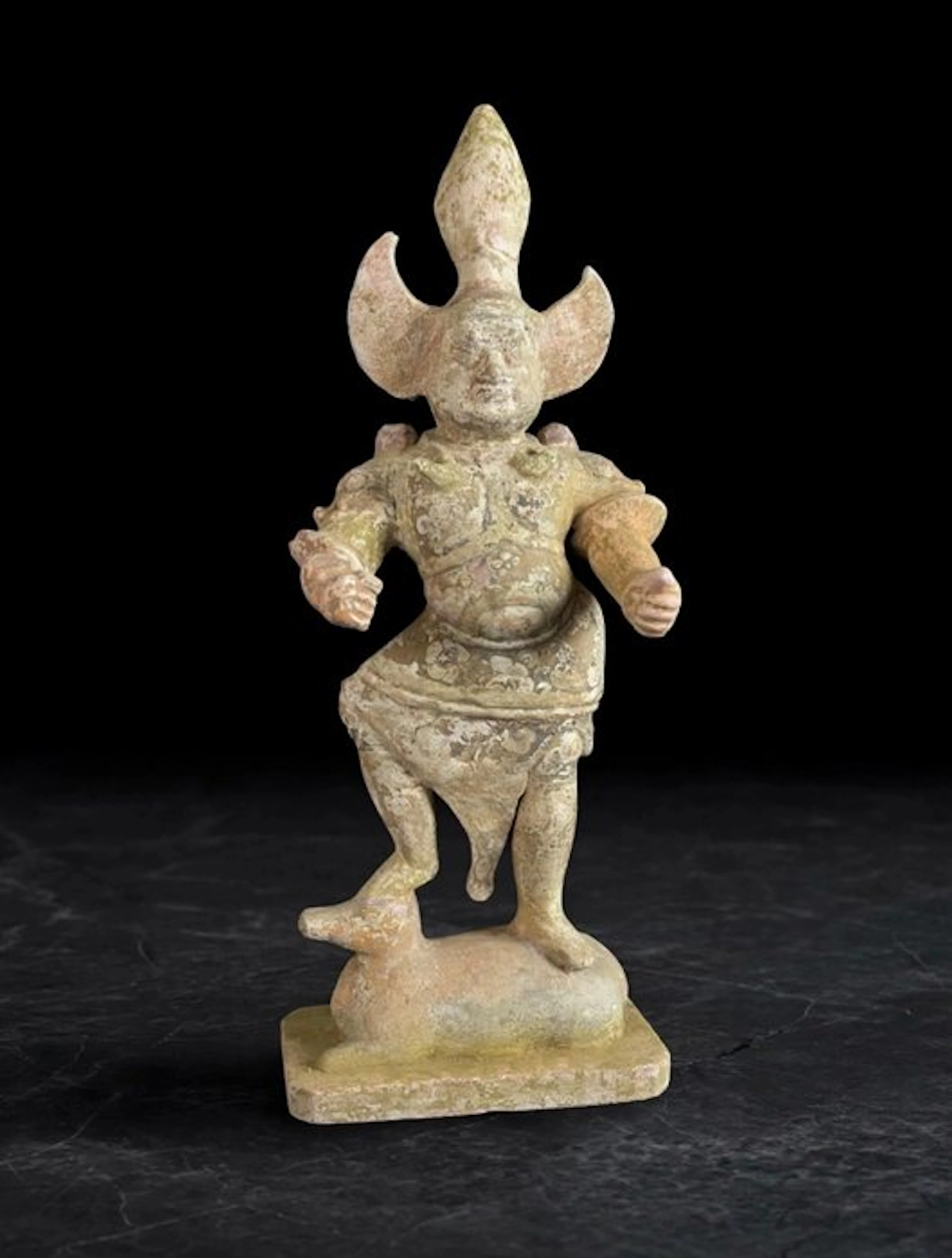 Ancient Chinese, Tang Dynasty Terracotta Lokapala figure - 51.2 cm