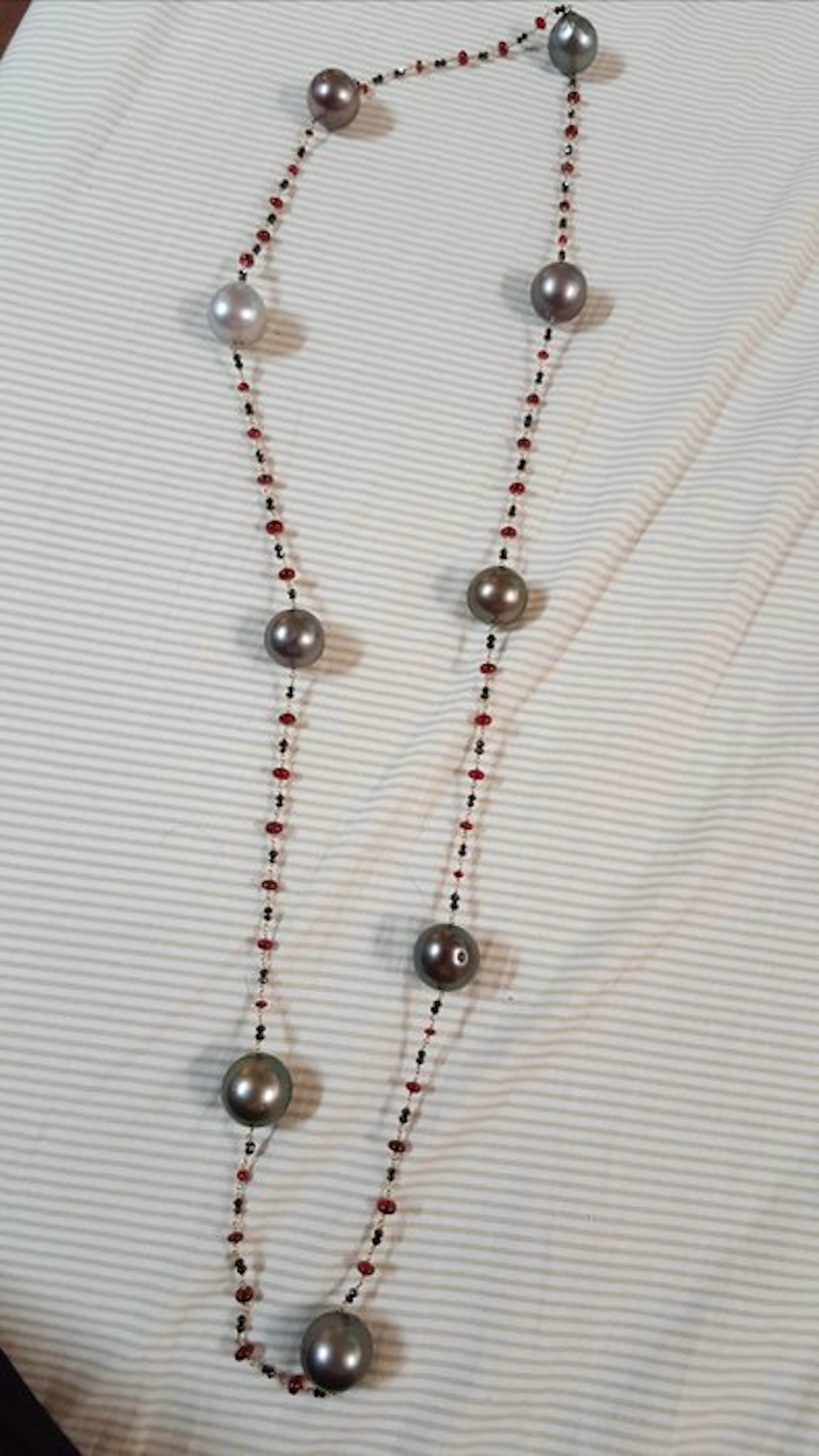 Collar necklace - 18 kt. Yellow gold Pearl - Diamond