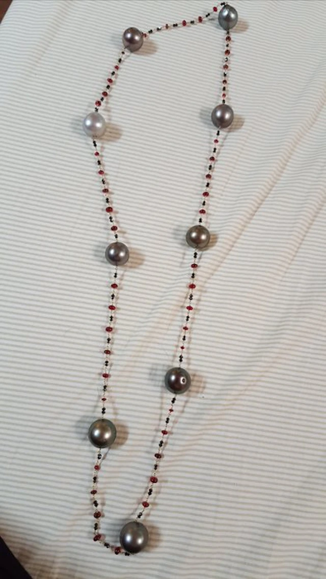 Collar necklace - 18 kt. Yellow gold Pearl - Diamond