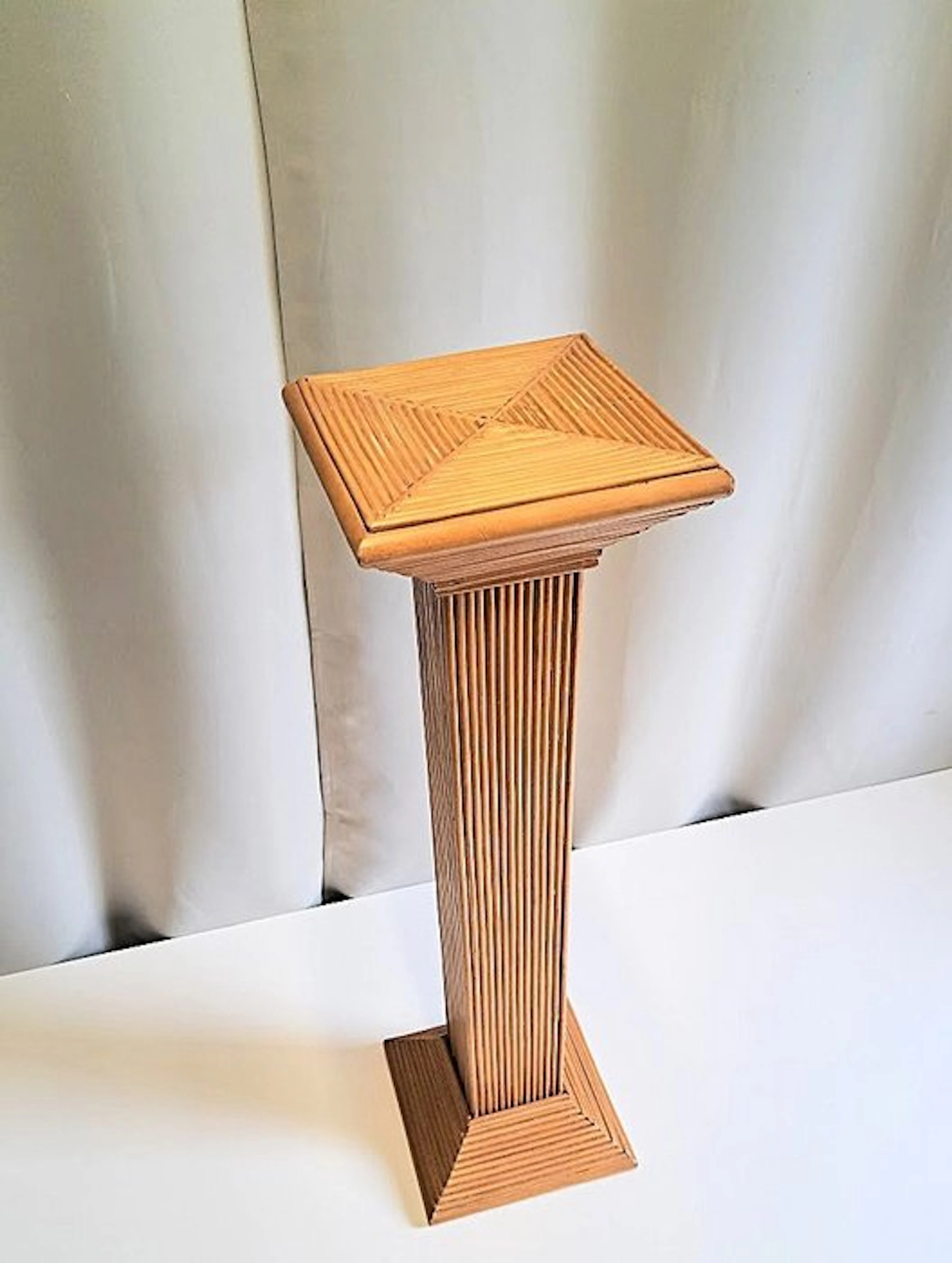 Stand - Pencil reed - rattan pedestal - 92 cm tall - Column