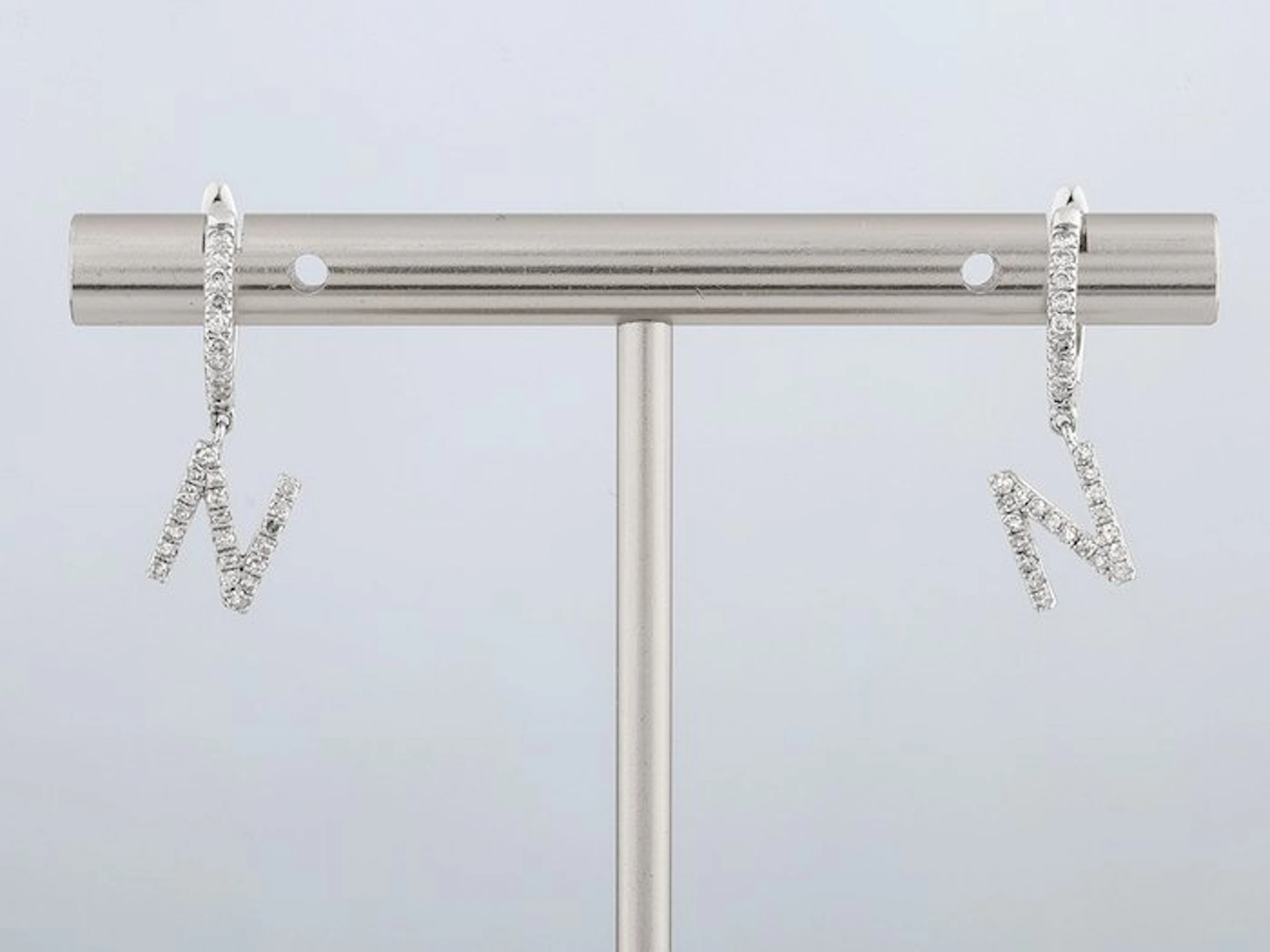 Earrings - 14 kt. White gold - 0.28ct. tw. Diamond (Natural)