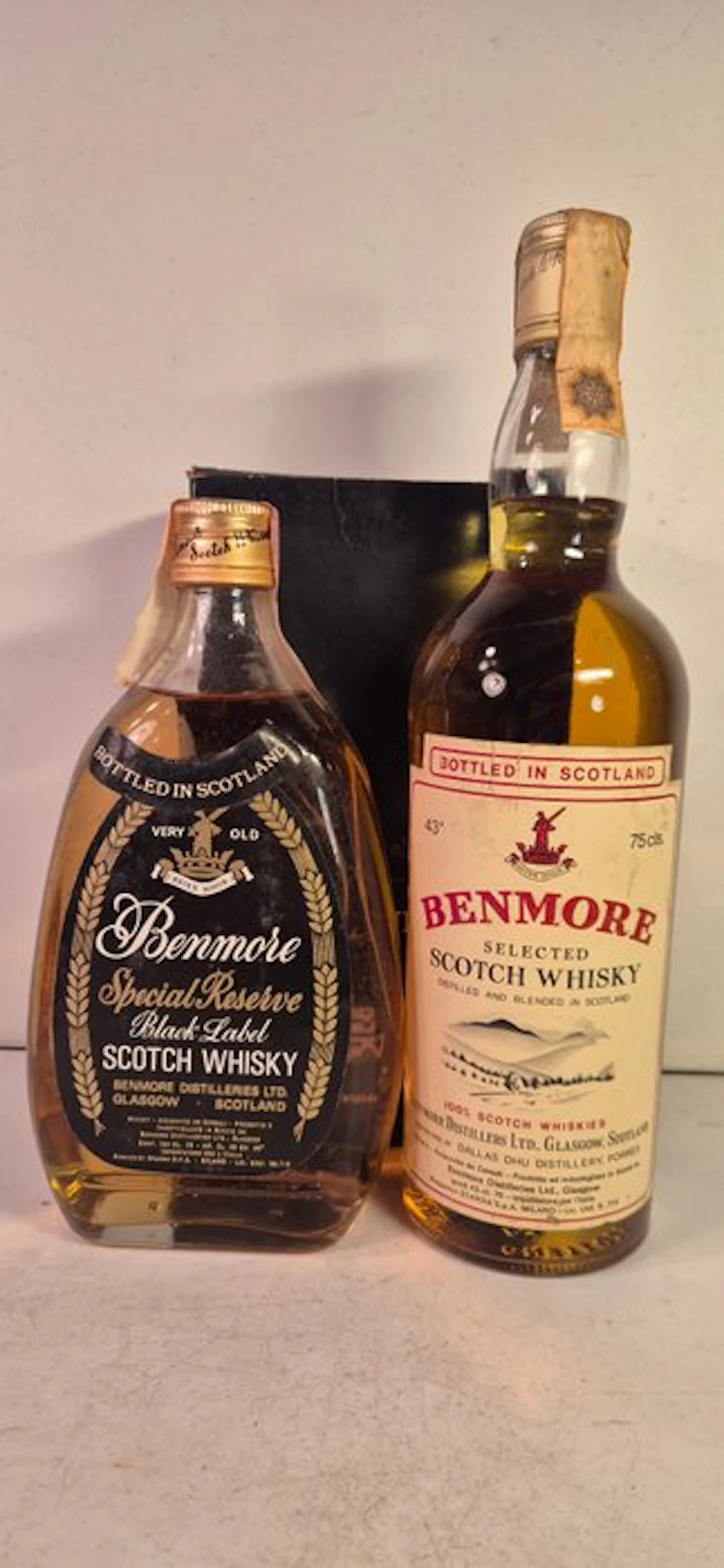 Benmore Special Reserve + Benmore Selected - b. 1970s - 75cl - 2 bottles