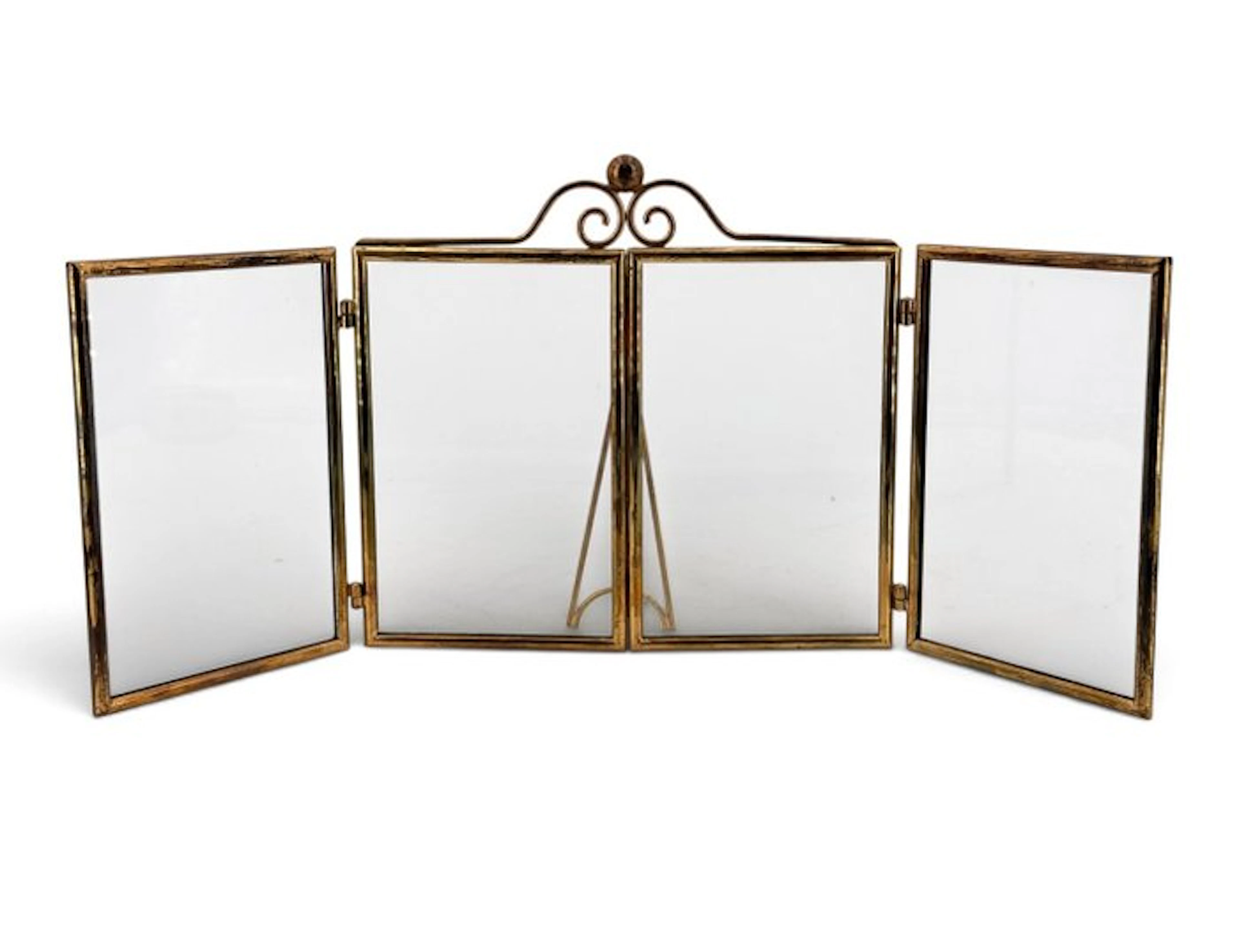 Display case - folding - Brass - Triptych