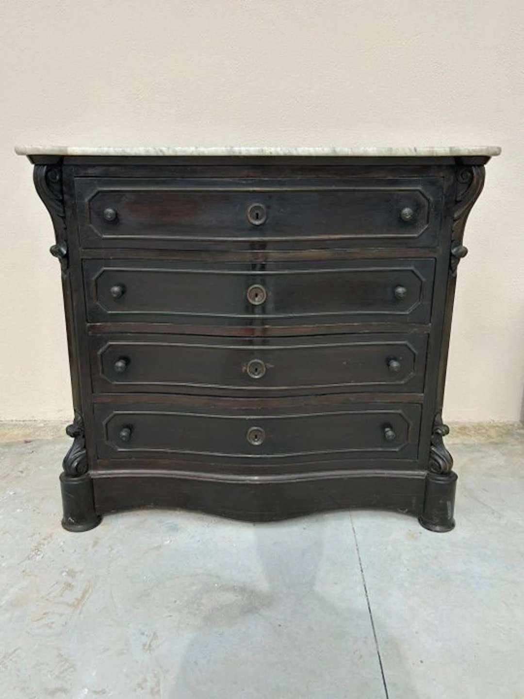 Chest of drawers - Mahogany - Neapolitan Luigi Filippo Chest