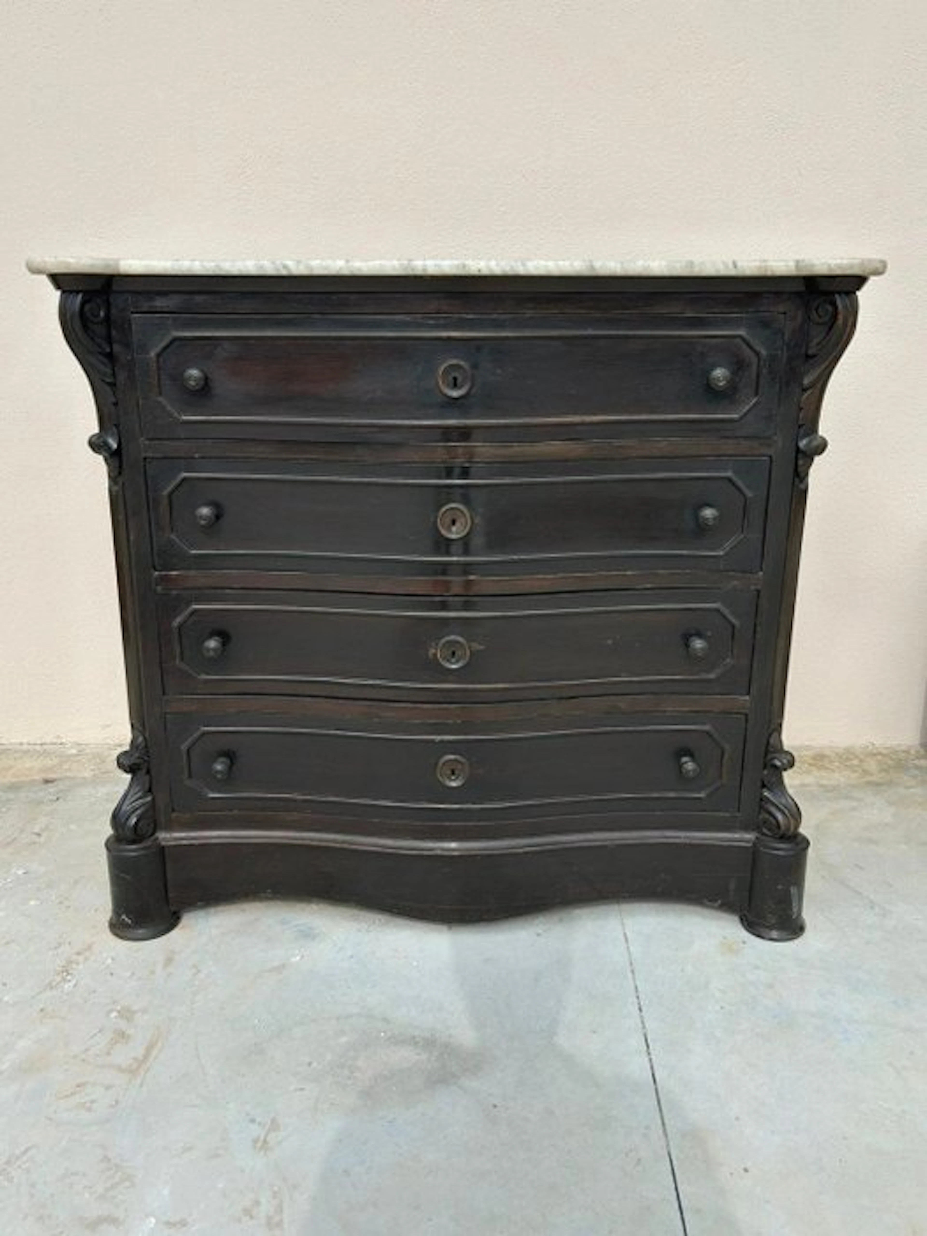 Chest of drawers - Mahogany - Neapolitan Luigi Filippo Chest