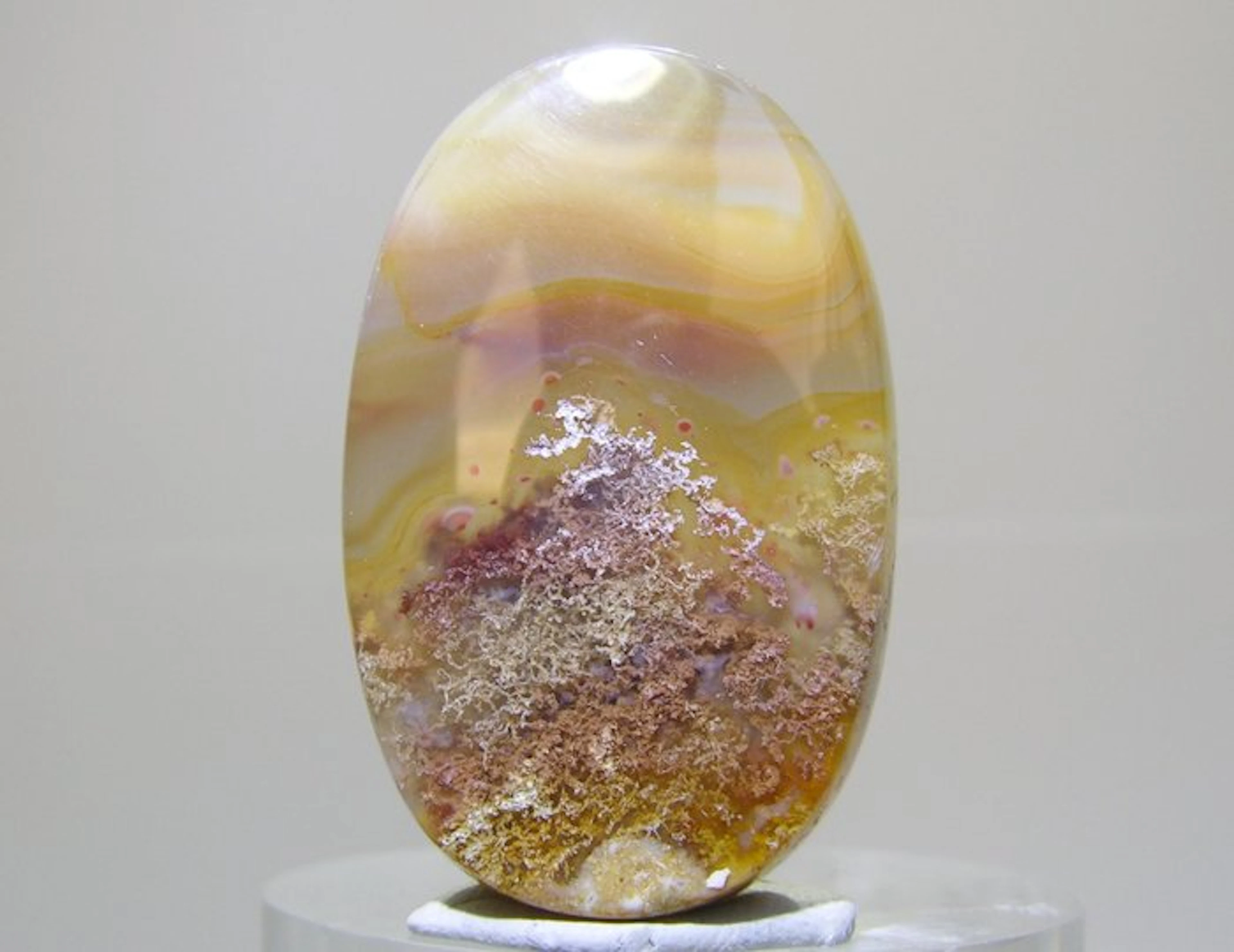 Agate Cabochon - Height: 36.9 mm - Width: 23.5 mm- 9.7 g - (1)
