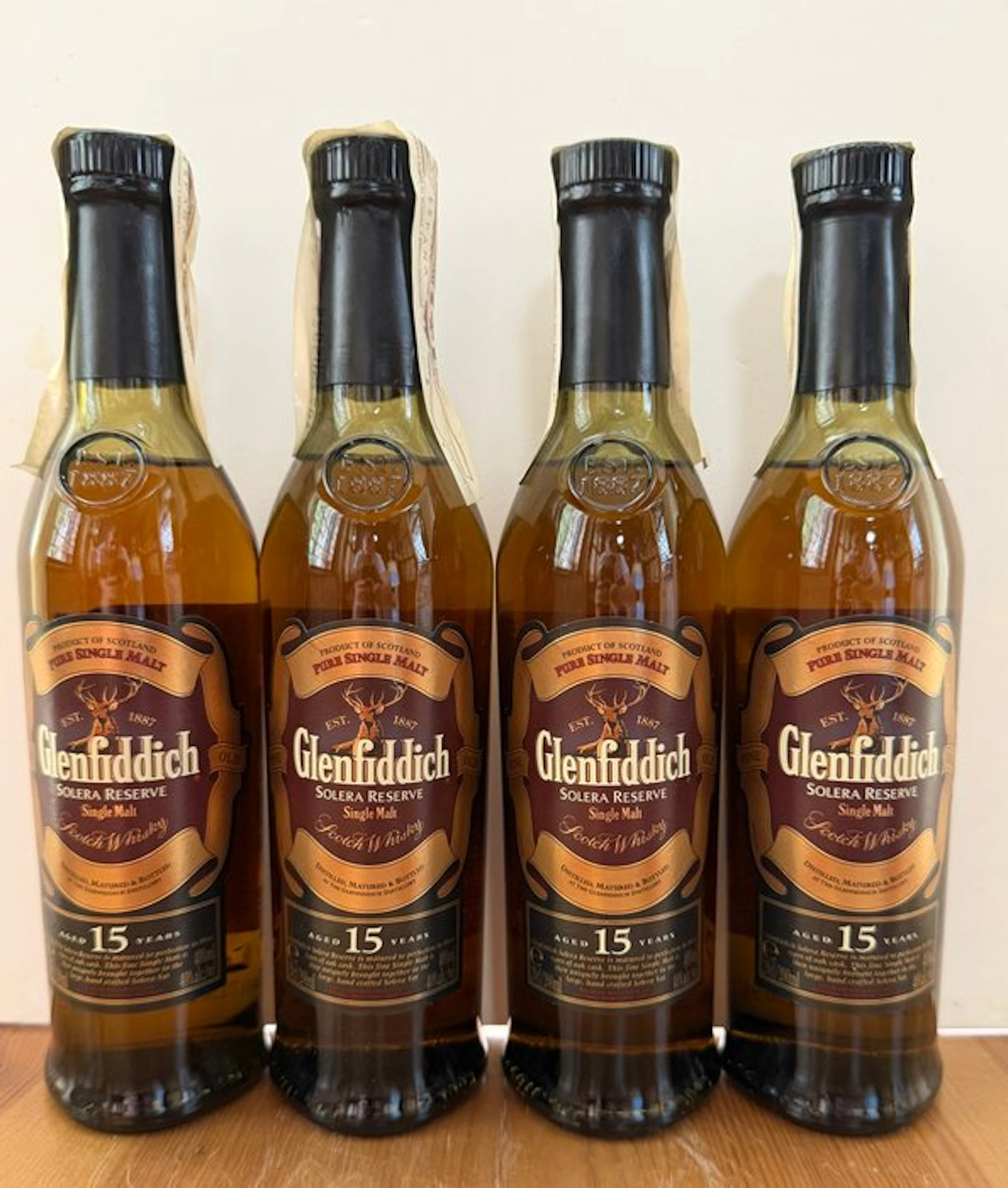 Glenfiddich 15 years old Solera Reserve - b. 1990s - 20cl - 4 bottles