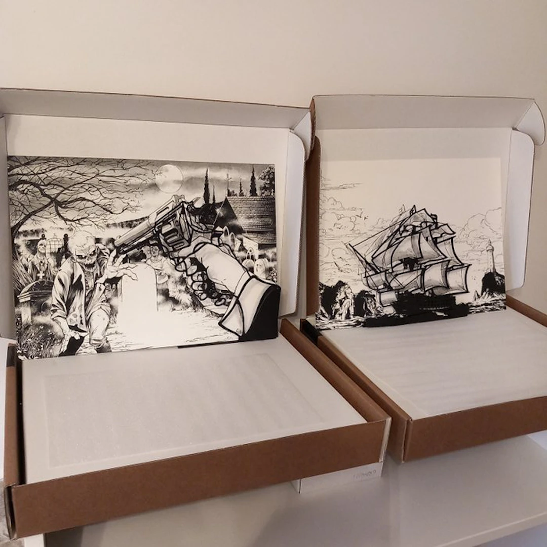 Bodeo 1889 - Galeone HMS Victory - 2 Silhouettes - Chine di ferro - 2023