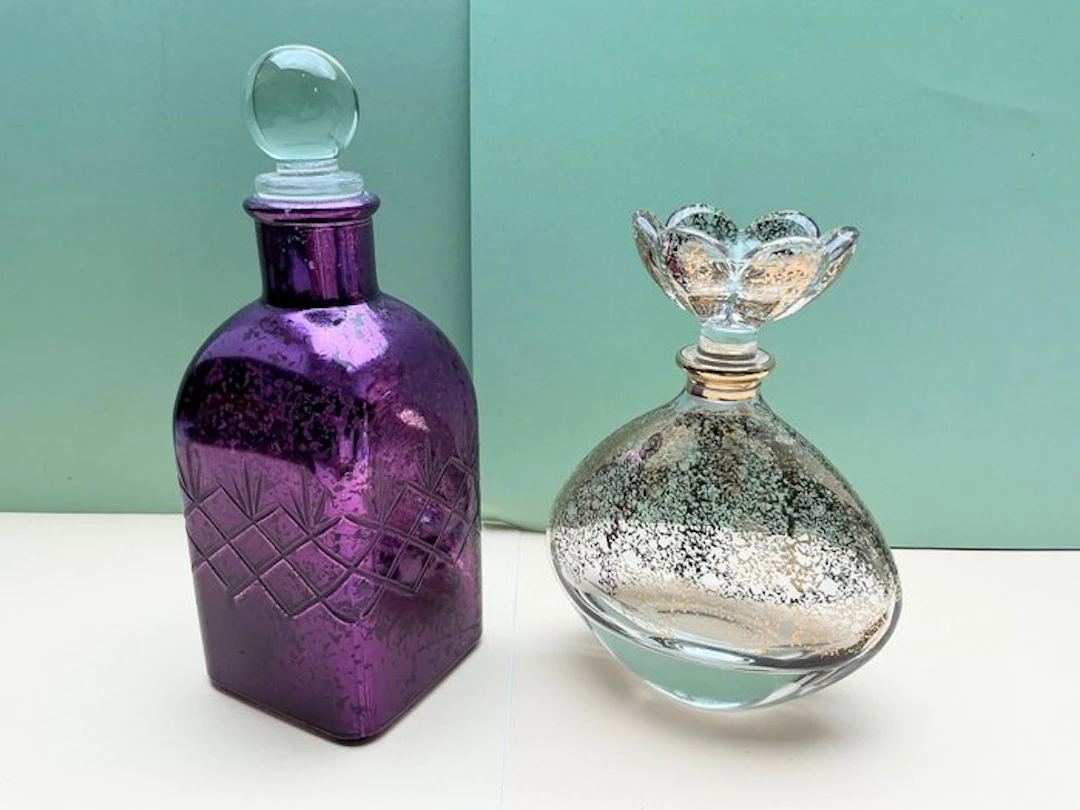 Decorative ornament (2) - France - Mercury-glass flasks