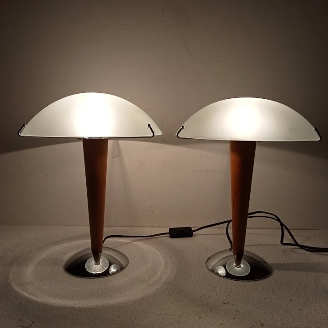 IKEA - Table lamp (2) - Kvintol B9503 - satin glass with...