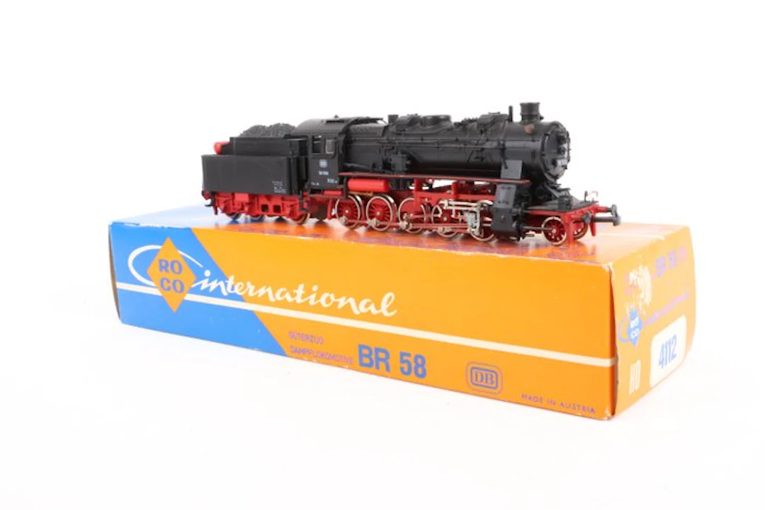 Roco H0 - 4112 - Steam locomotive with tender (1) - BR 58 - DB