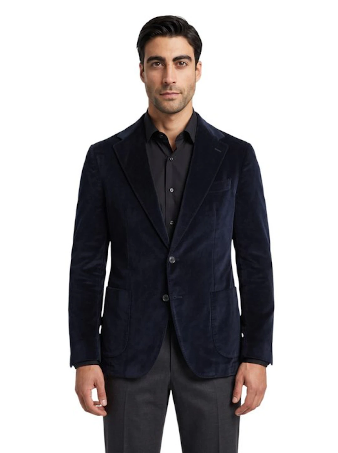 GIAMPAOLO - 46 IT - Blazer Jacket Blue Midnight 2 Buttons...