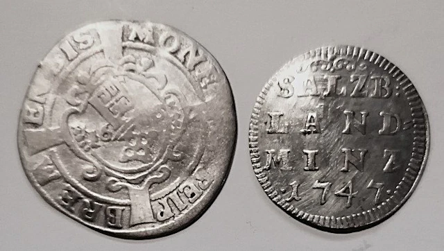 Austria. Set of 2 coins: various denominations 1646/1750 (No reserve price)