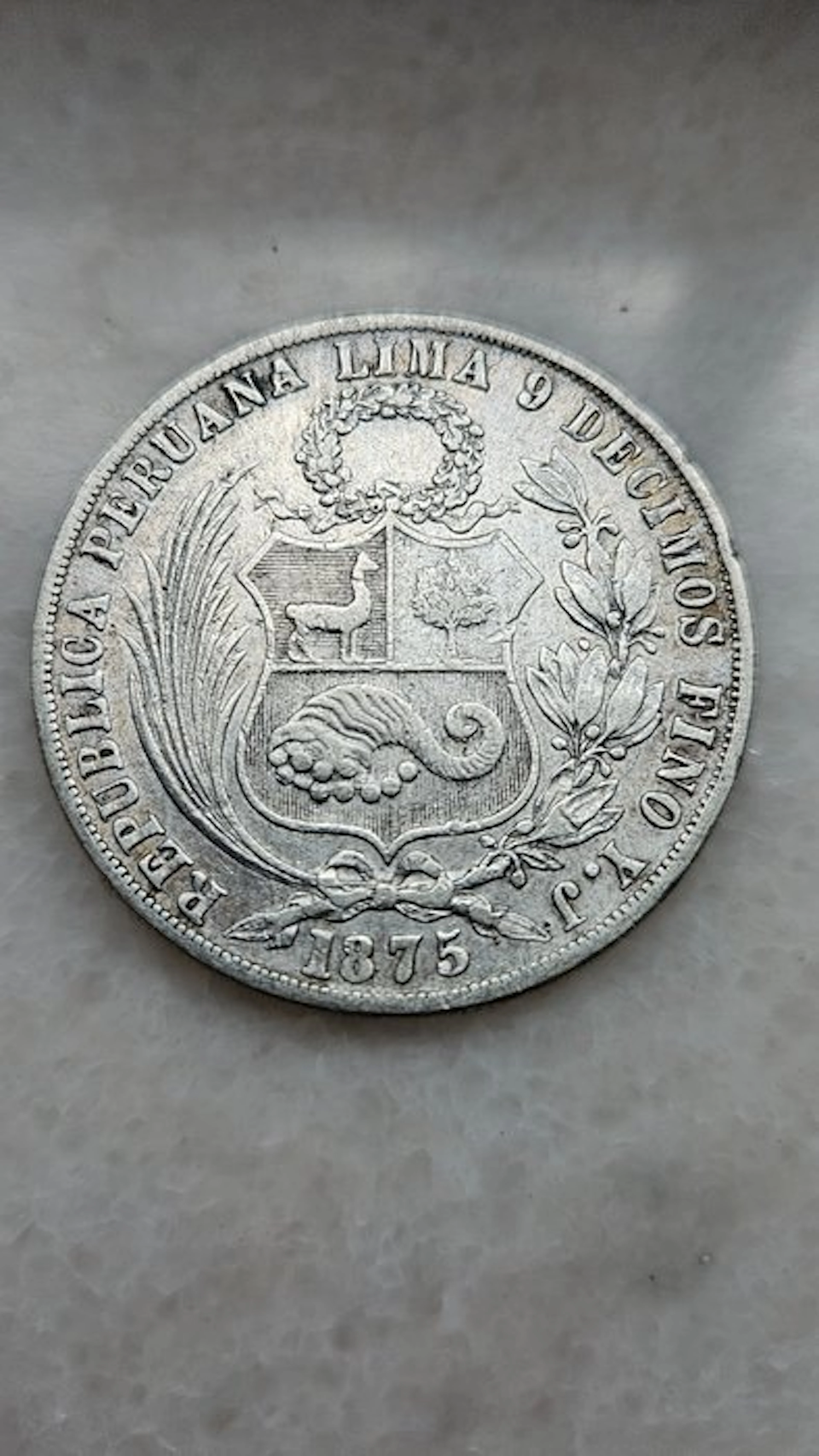 Peru. 1 Sol 1875 (No reserve price)