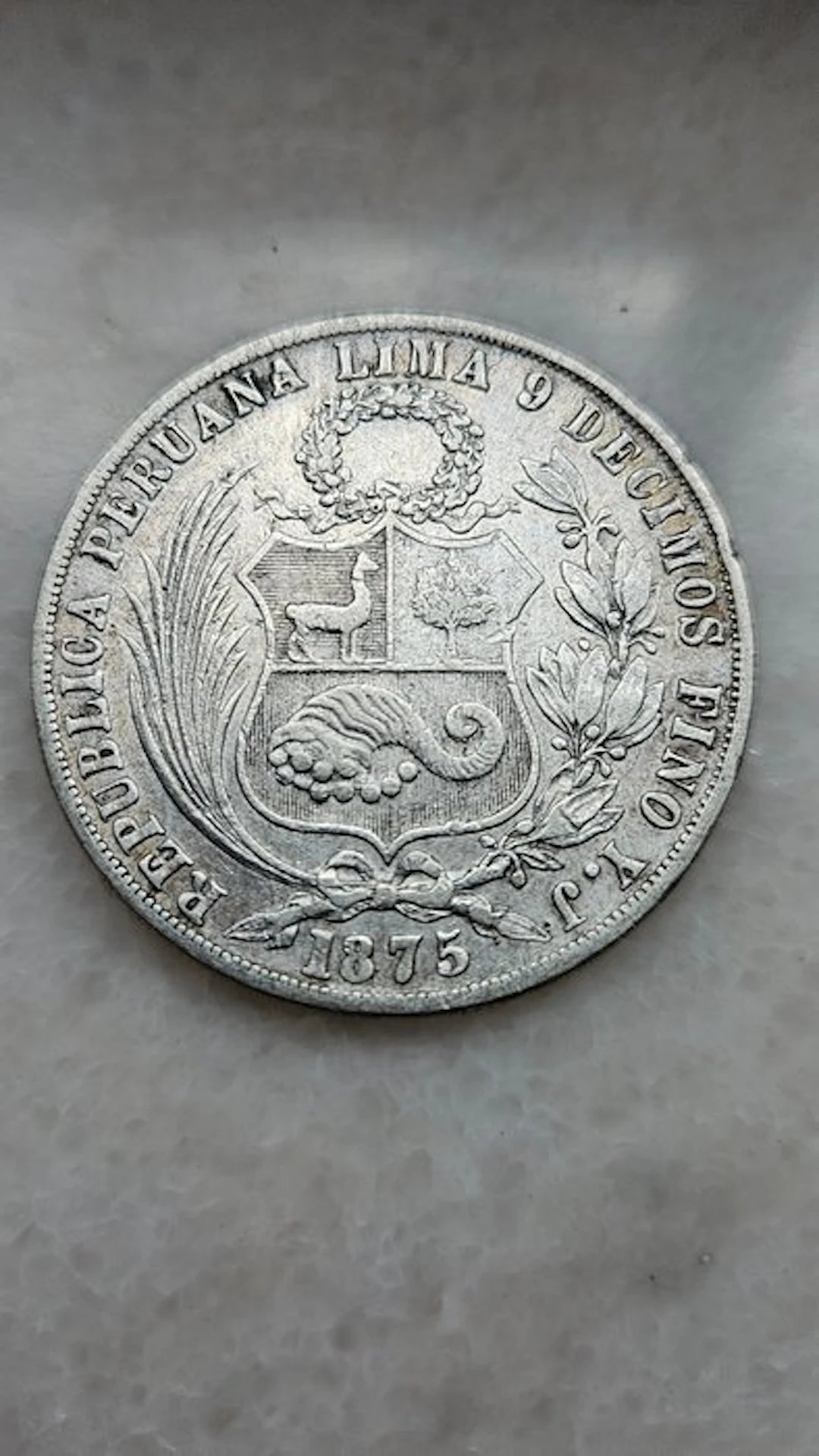 Peru. 1 Sol 1875 (No reserve price)