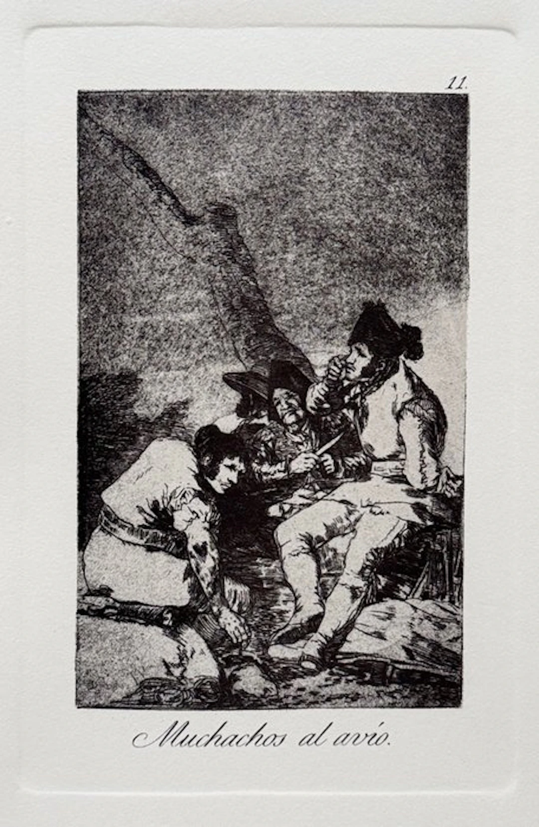Francisco De Goya (1746-1828) - Muchachos al avío, plate from Los Caprichos