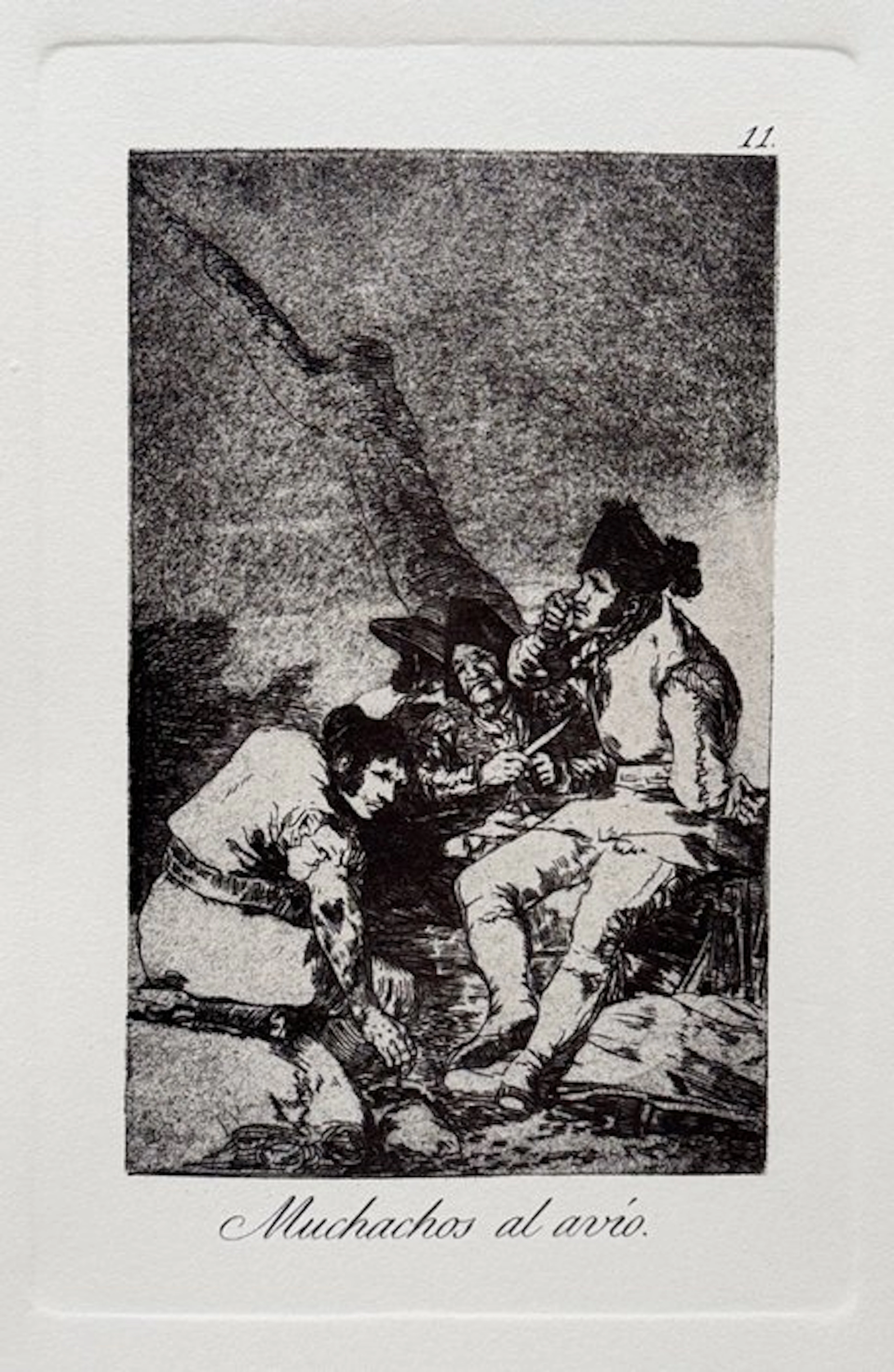Francisco De Goya (1746-1828) - Muchachos al avío, plate from Los Caprichos