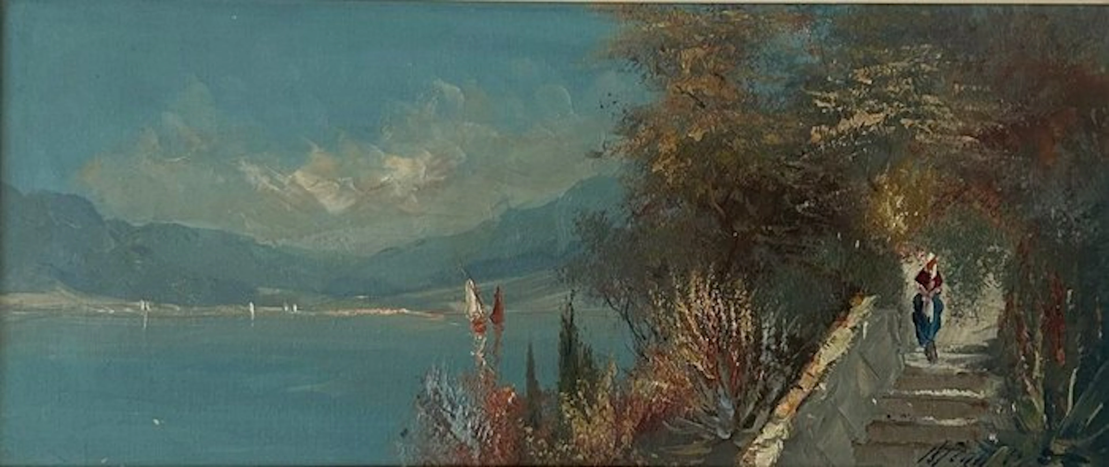 Gustav Türk (1923-1978) - Stimmungsvolle mediterrane Landschaft („Südlich“)