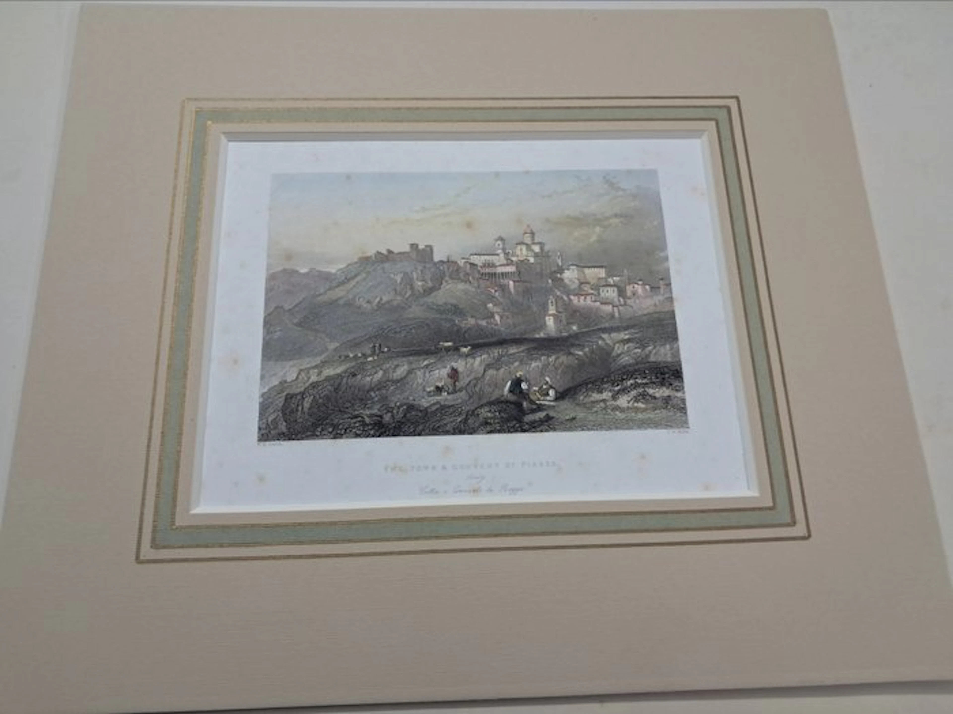 Italy; W.l.Leitch - La città e il convento di Piazza Armerina - 1821-1850