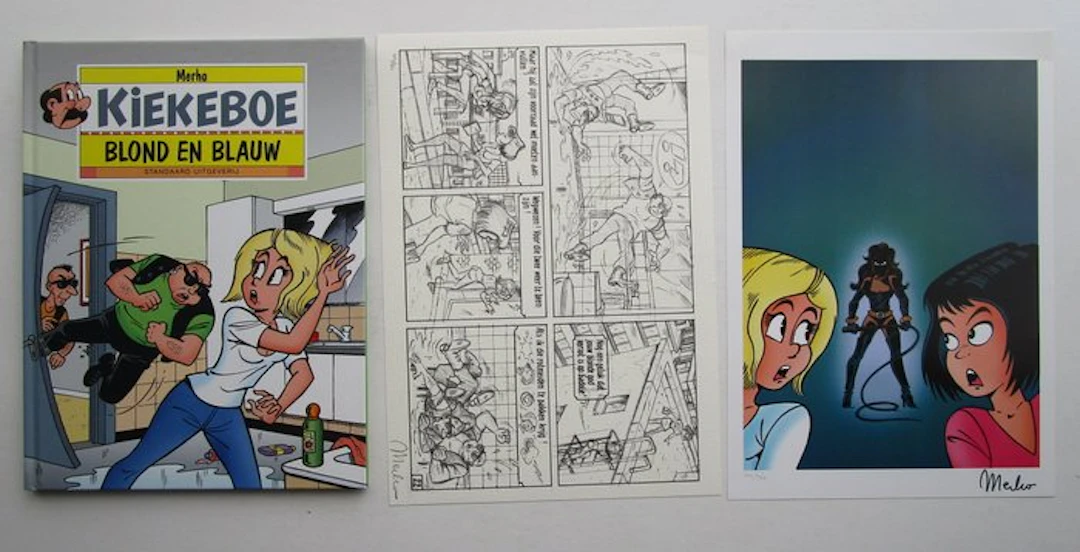 Kiekeboe - Blond en blauw - luxe HC met 2 prenten - 1 Album - 2000