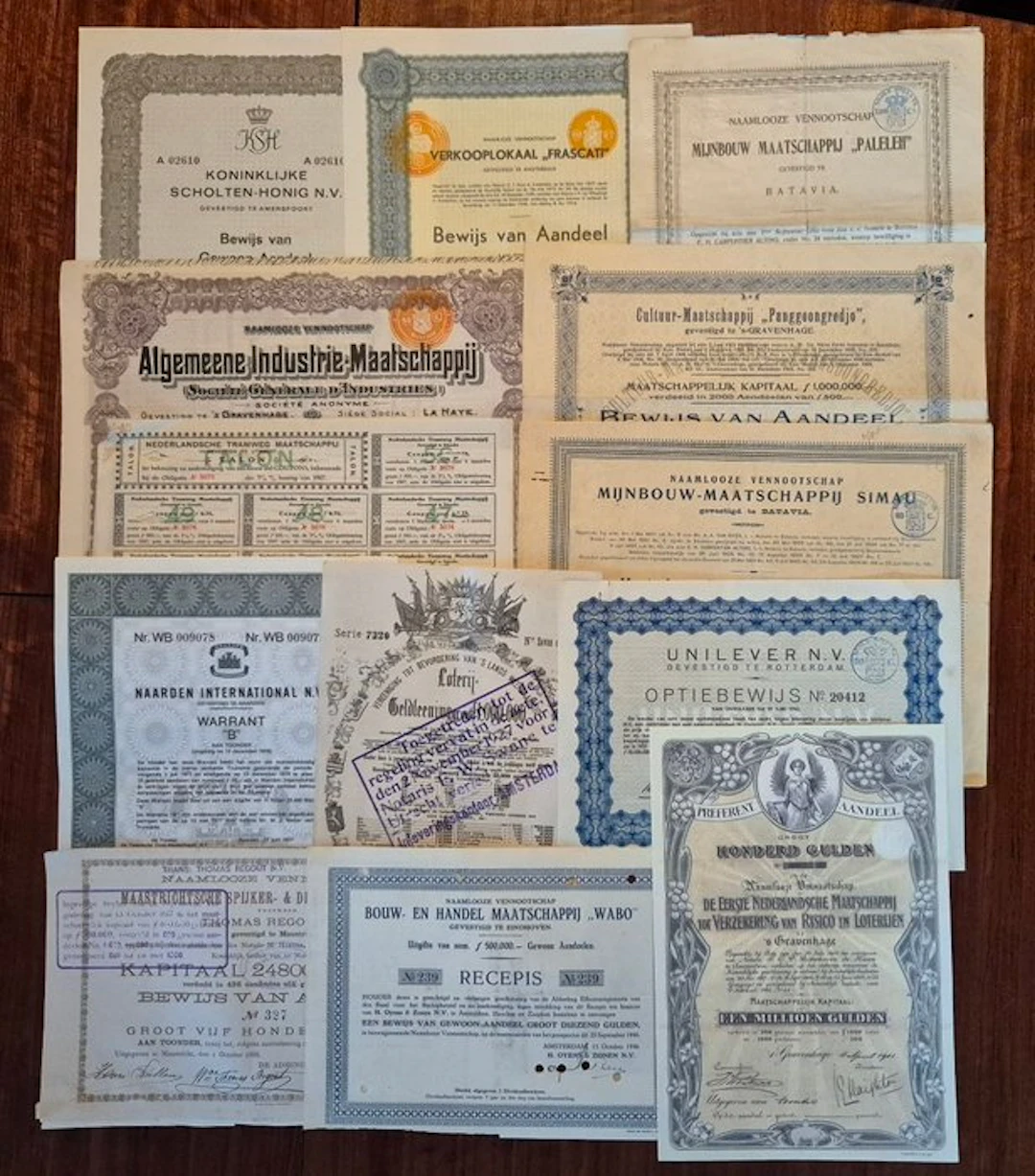 Netherlands. Collectie Nederlandse waardepapieren - 13 stuks (No reserve price)