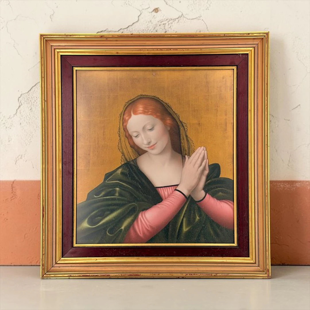 Icon - Virgin in Prayer - Wood - 44 x 42 cm