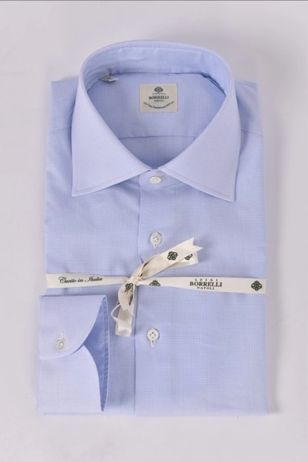 LUIGI BORRELLI - 44 - Katoen - Handmade - Shirt - New with tags